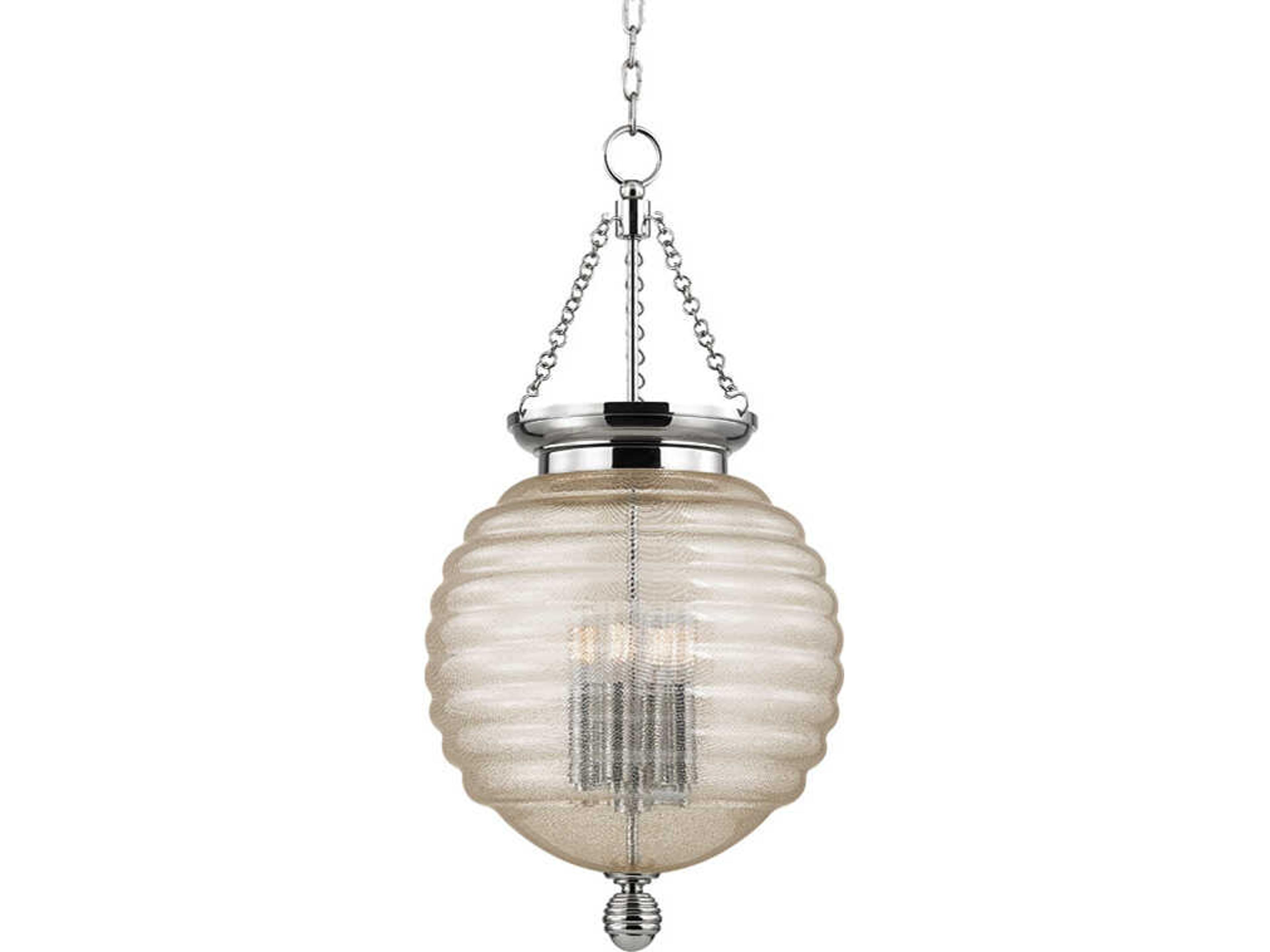 Hudson Valley Coolidge 4-Light Polished Nickel Glass Globe Pendant