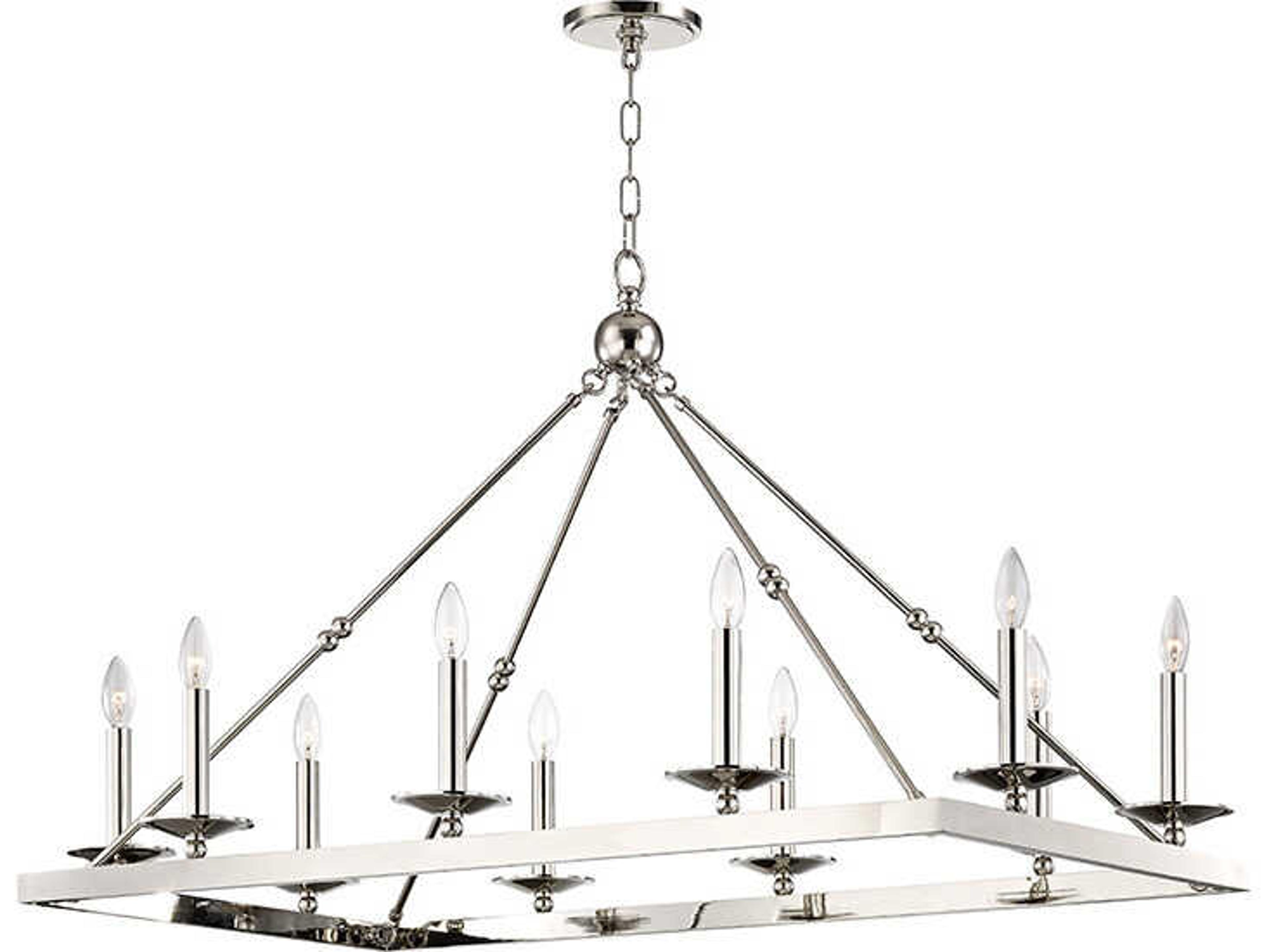 Hudson Valley Allendale 10-Light Polished Nickel Island Pendant