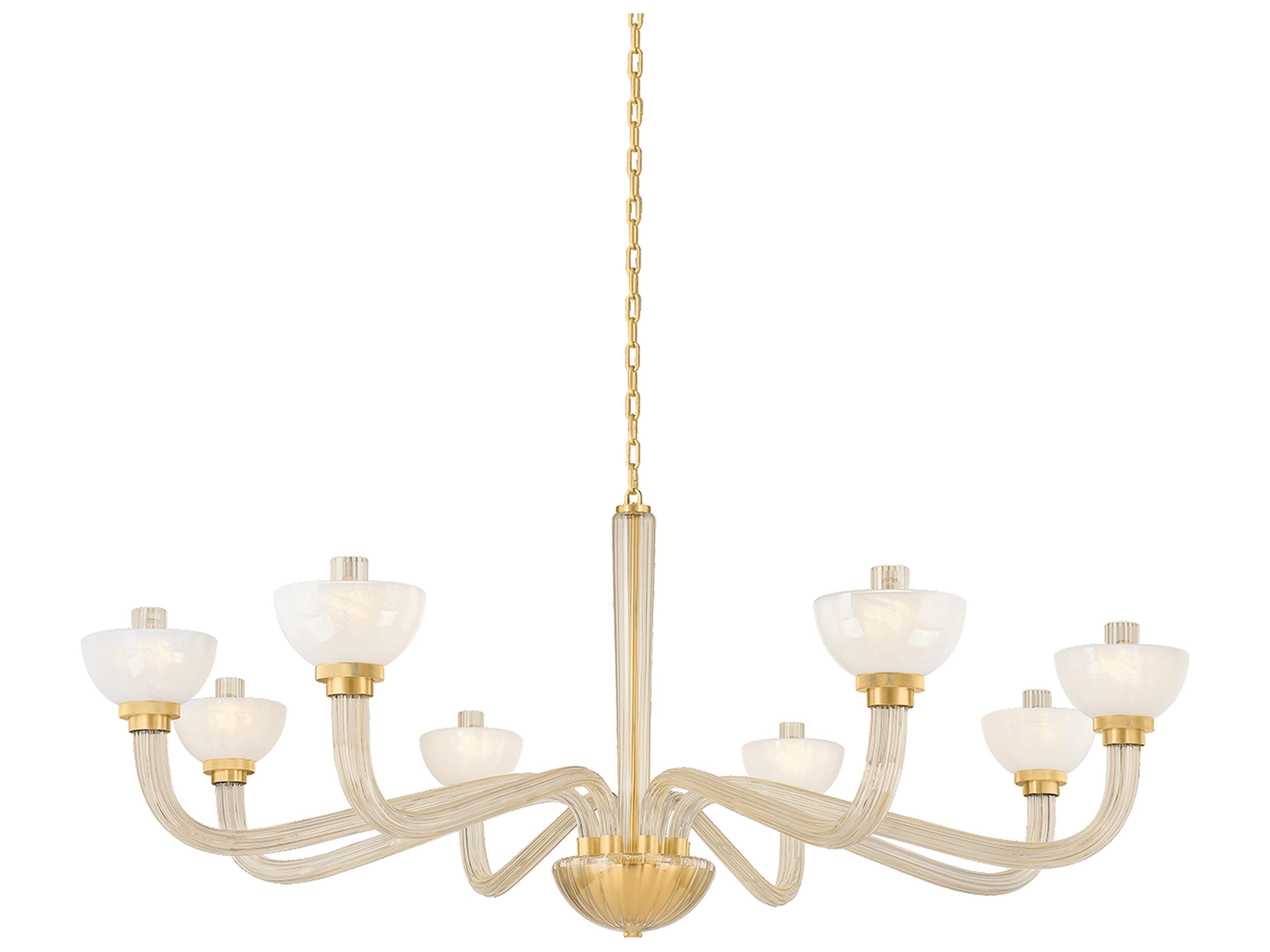 Hudson Valley St. Lawrence 8-Light Aged Brass Chandelier
