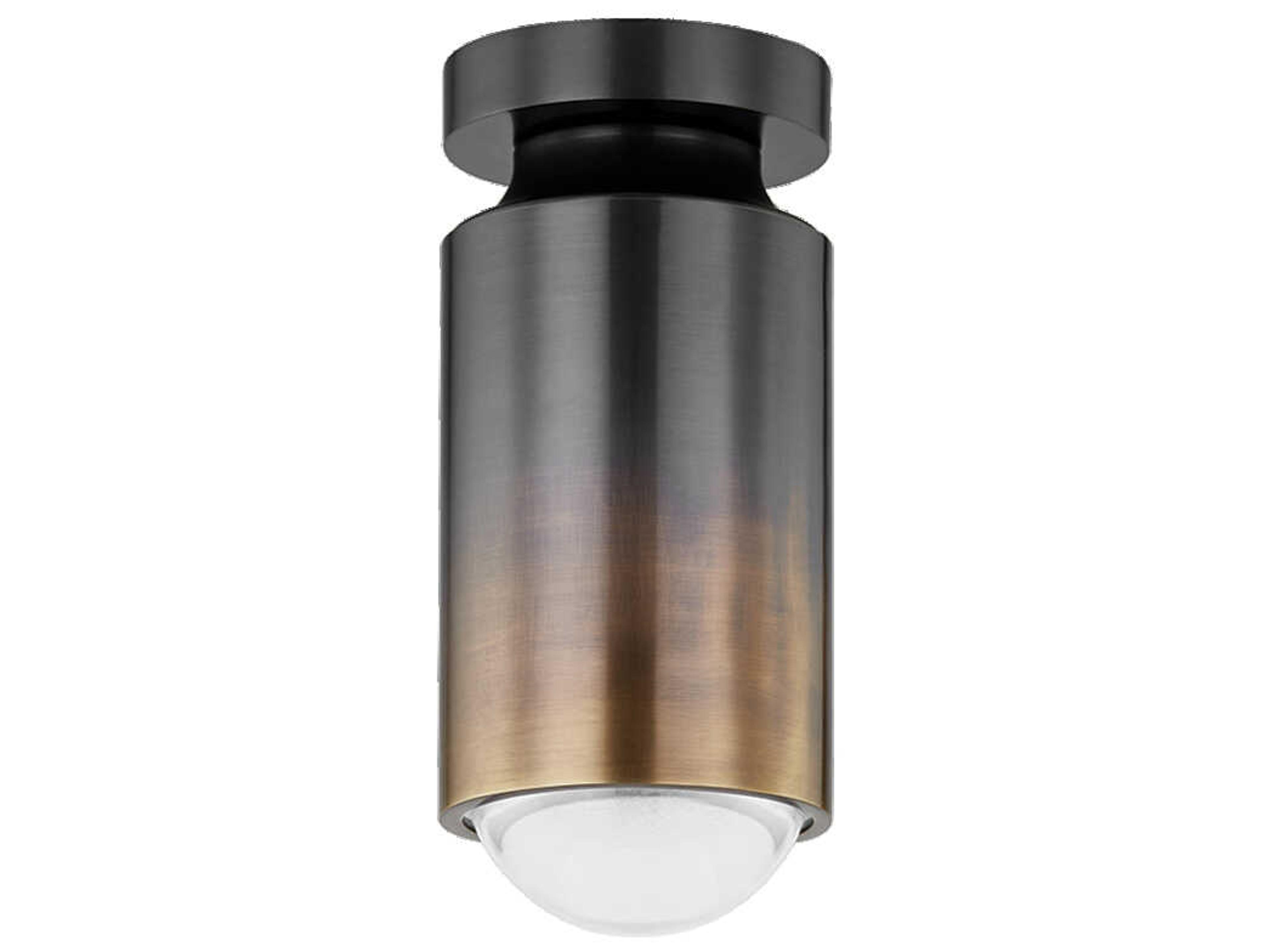 Hudson Valley Whately 1-Light Gradient Brass Cylinder Flush Mount