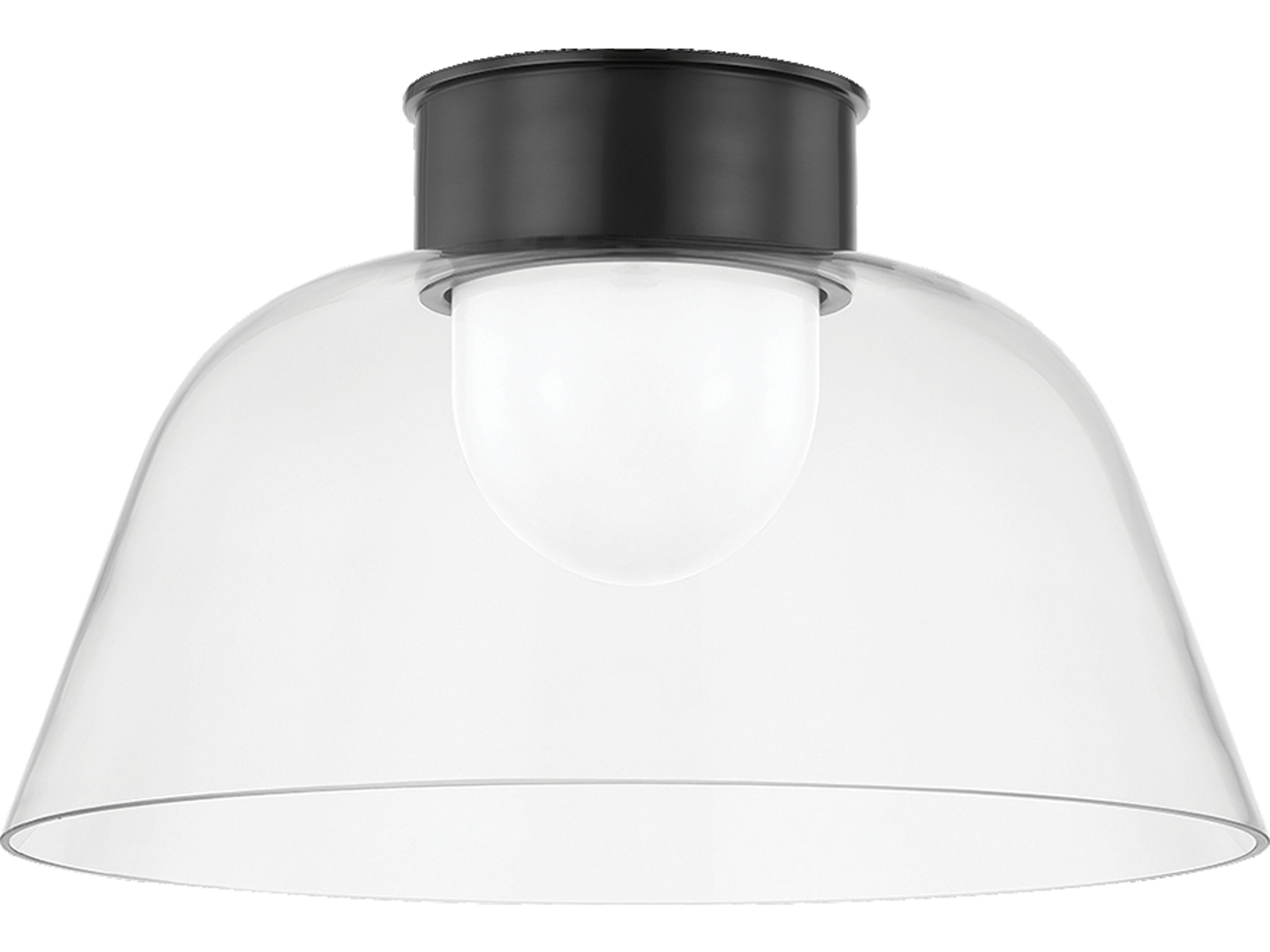 Hudson Valley Lakeside 1-Light Distressed Bronze Bowl Flush Mount