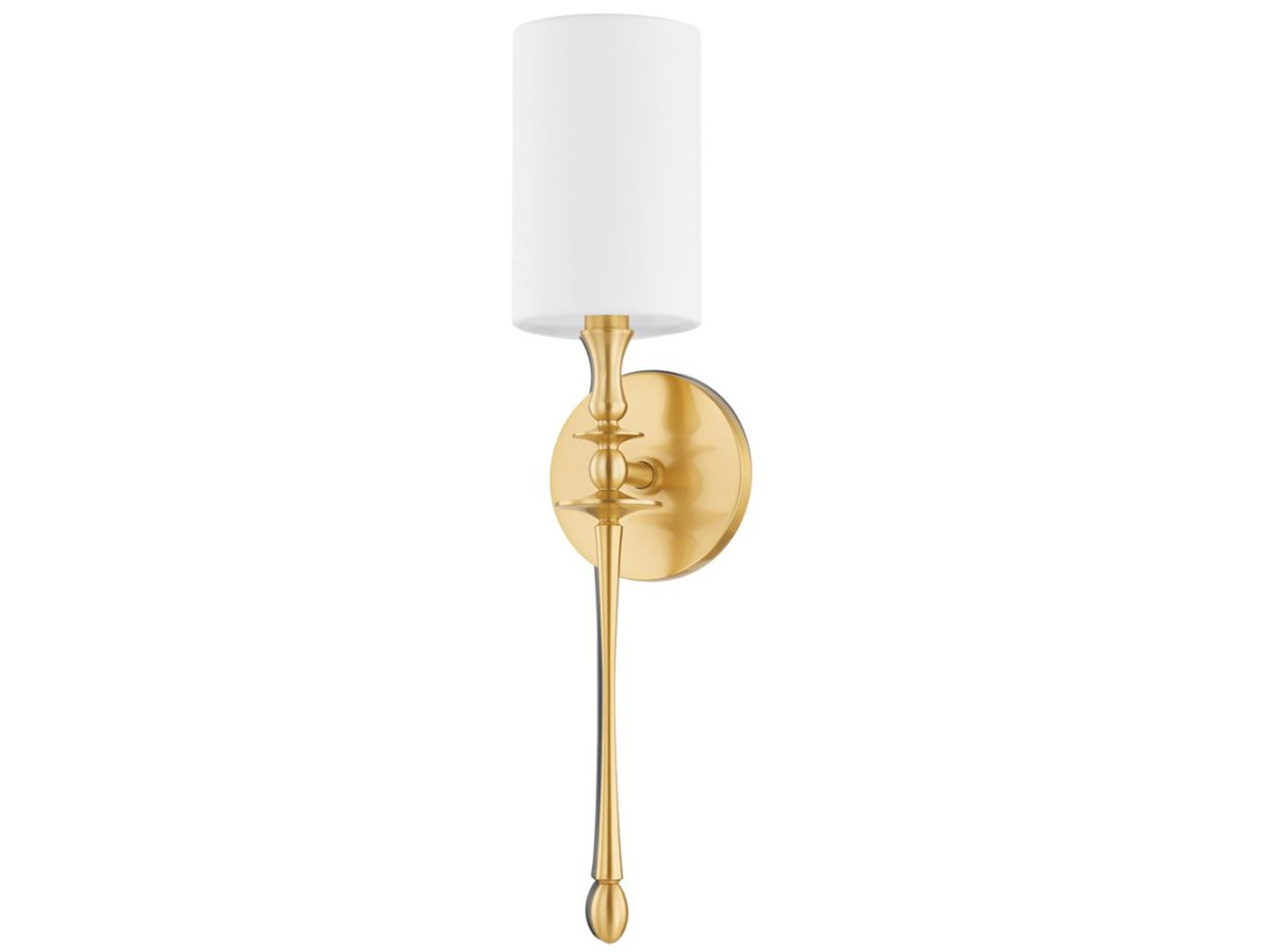 Hudson Valley Guilford 1-Light Aged Brass Wall Sconce
