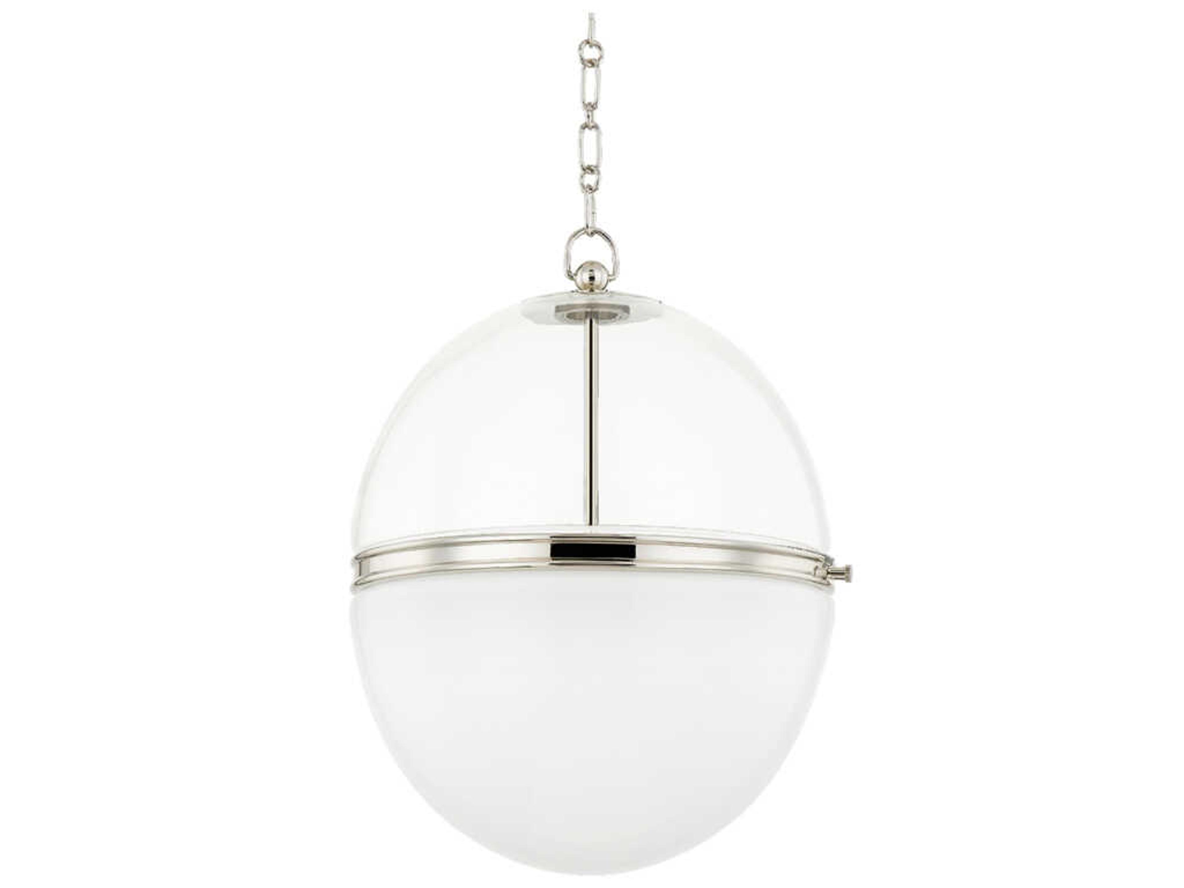 Hudson Valley Donnell 1-Light Polished Nickel Glass Globe Pendant