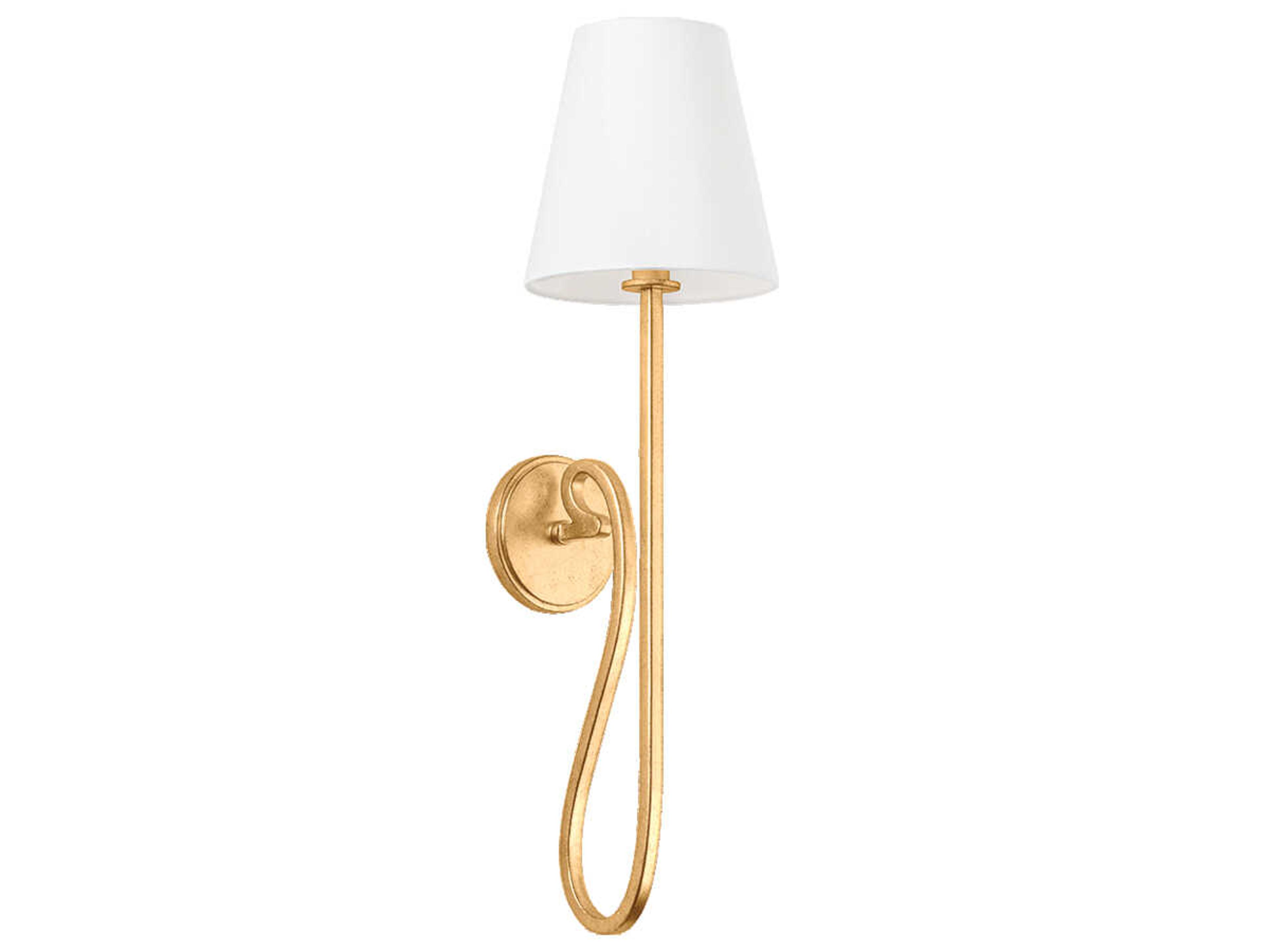 Hudson Valley Elmhurst 1-Light Vintage Gold Leaf Wall Sconce