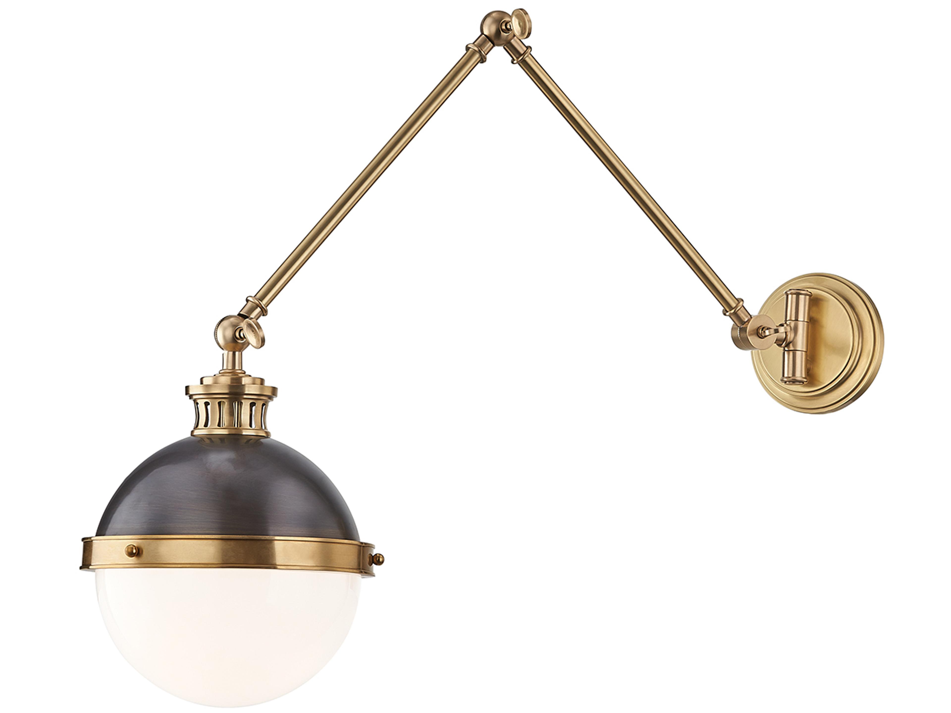 Hudson Valley Latham 1-Light Aged Antique Distressed Bronze Swing Wall Sconce