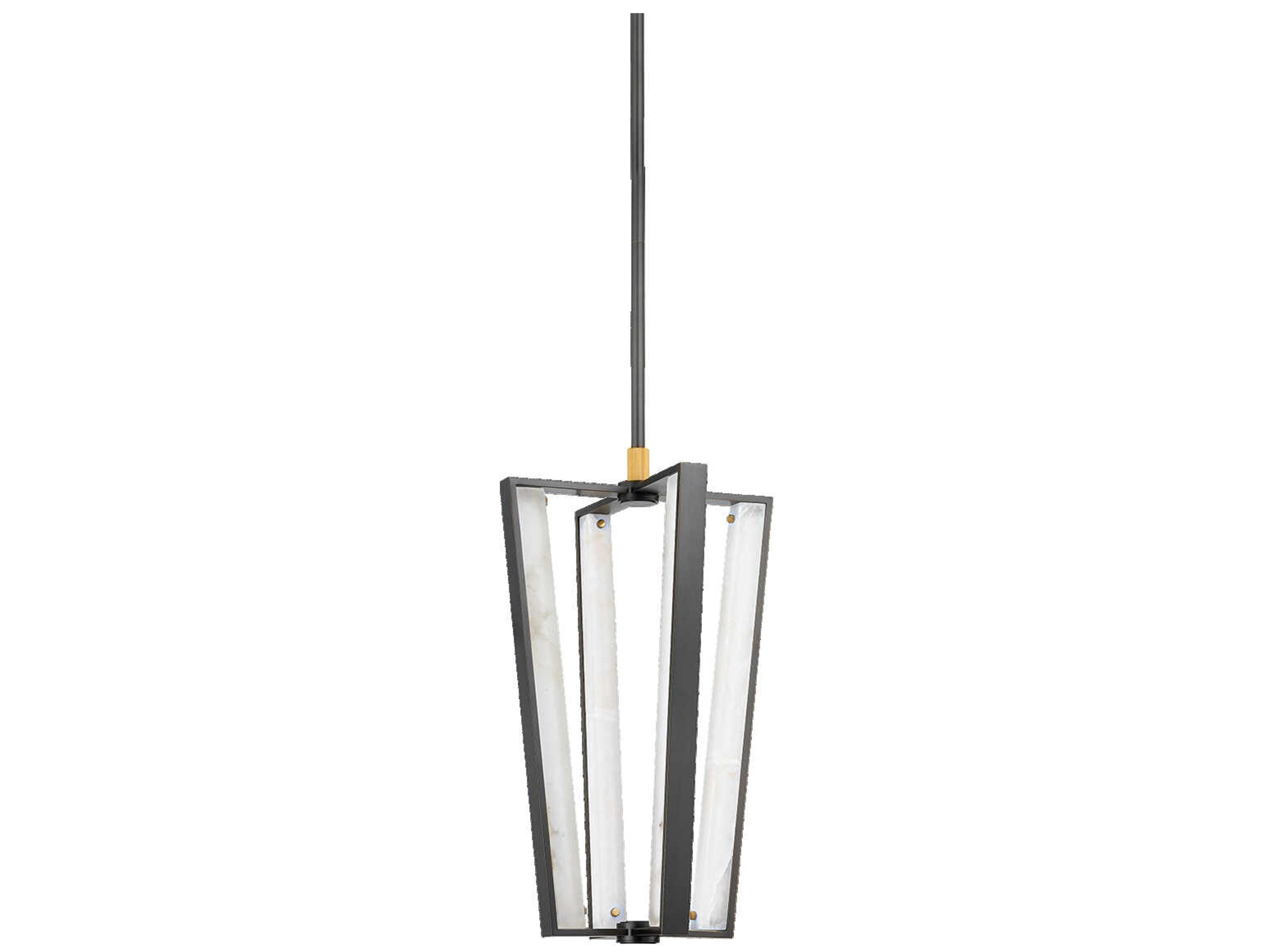 Hudson Valley Edgemere 4-Light Aged Brass Distressed Bronze Geometric Pendant