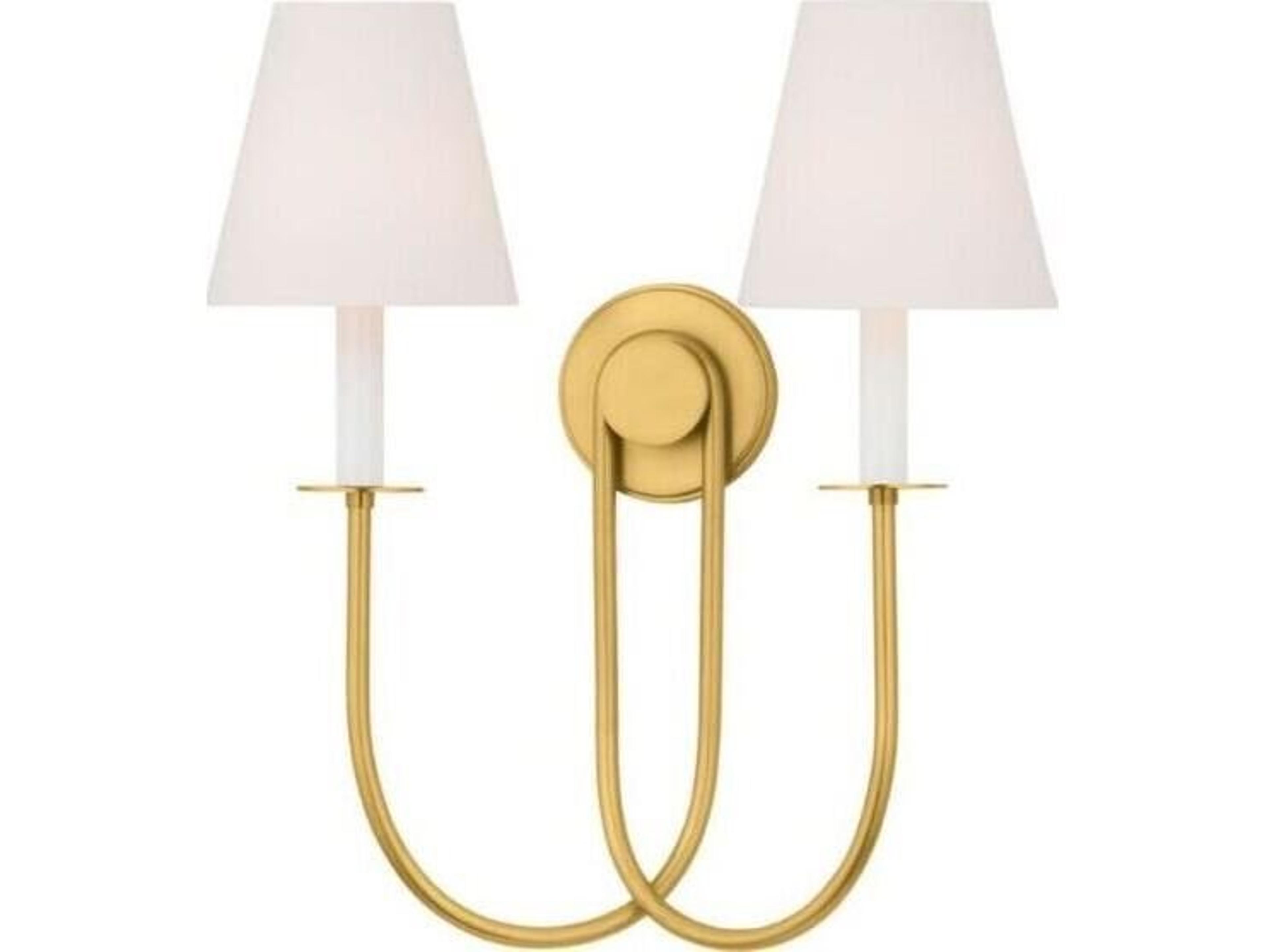 Midtown 2-Light Aged Brass Wall Sconce