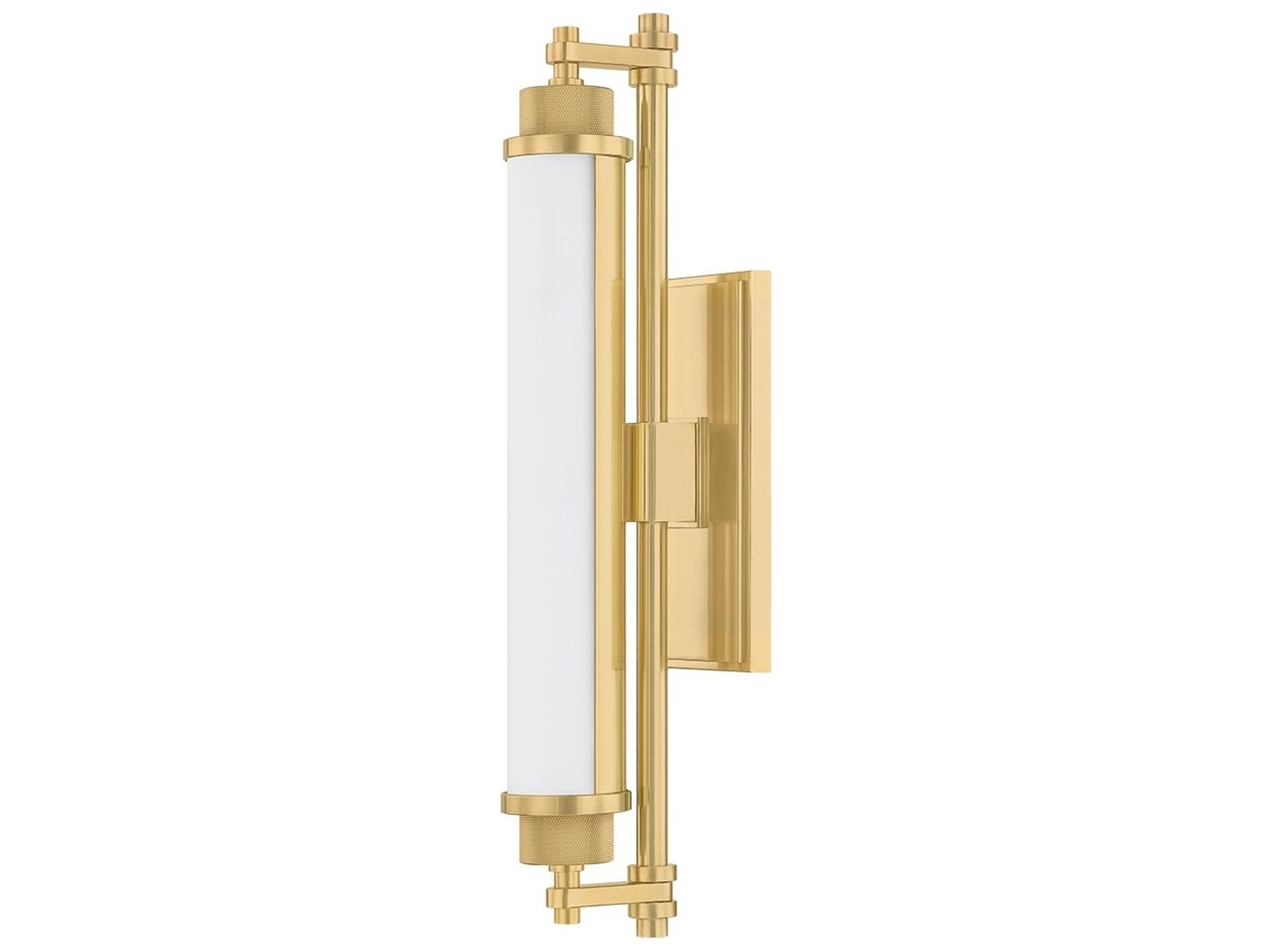 Hudson Valley Plandome 1-Light Aged Brass Vanity Light