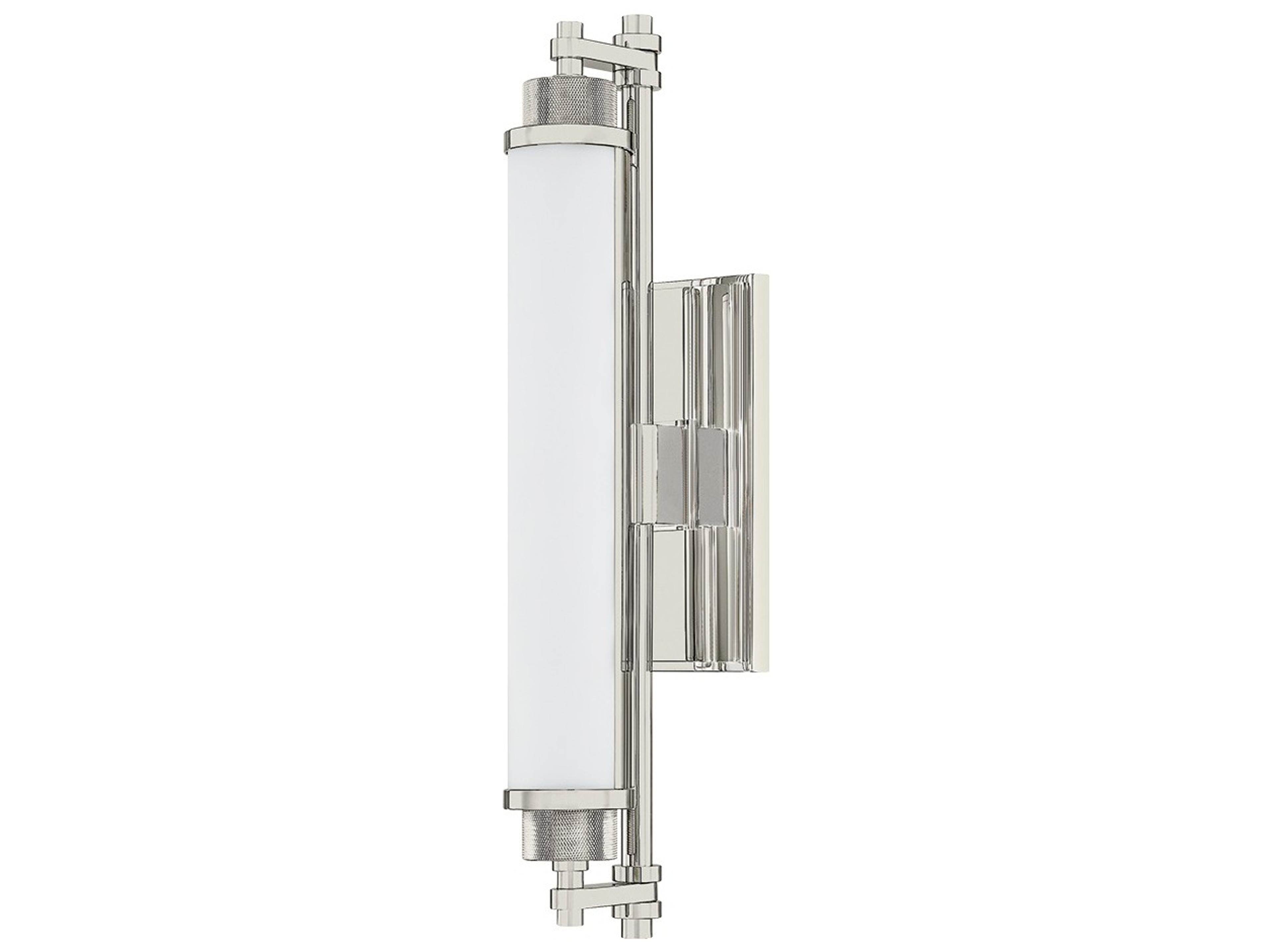 Hudson Valley Plandome 1-Light Polished Nickel Vanity Light