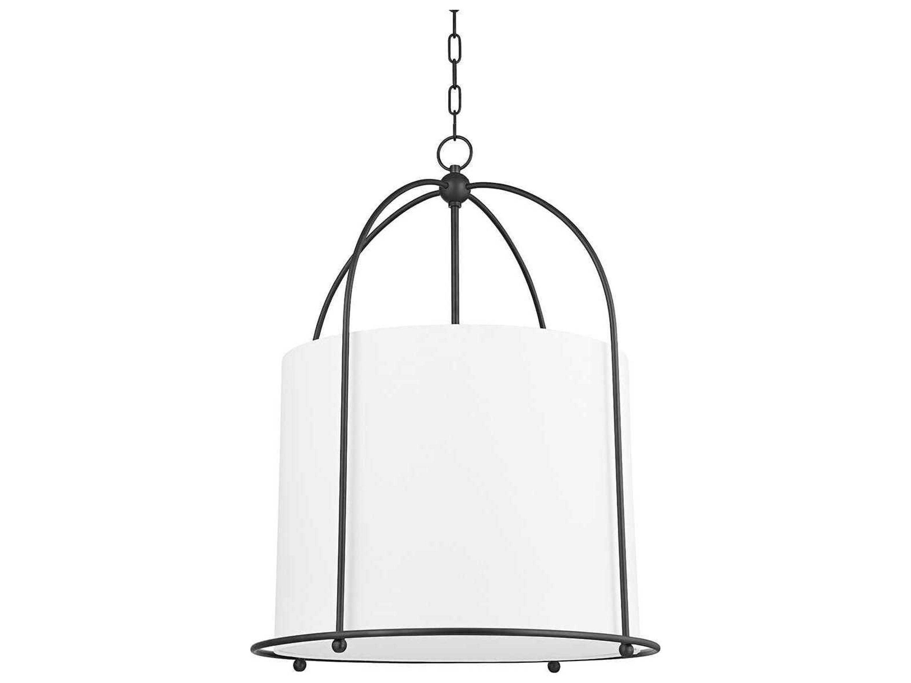 Hudson Valley Orlando 3-Light Black Brass Cylinder Pendant