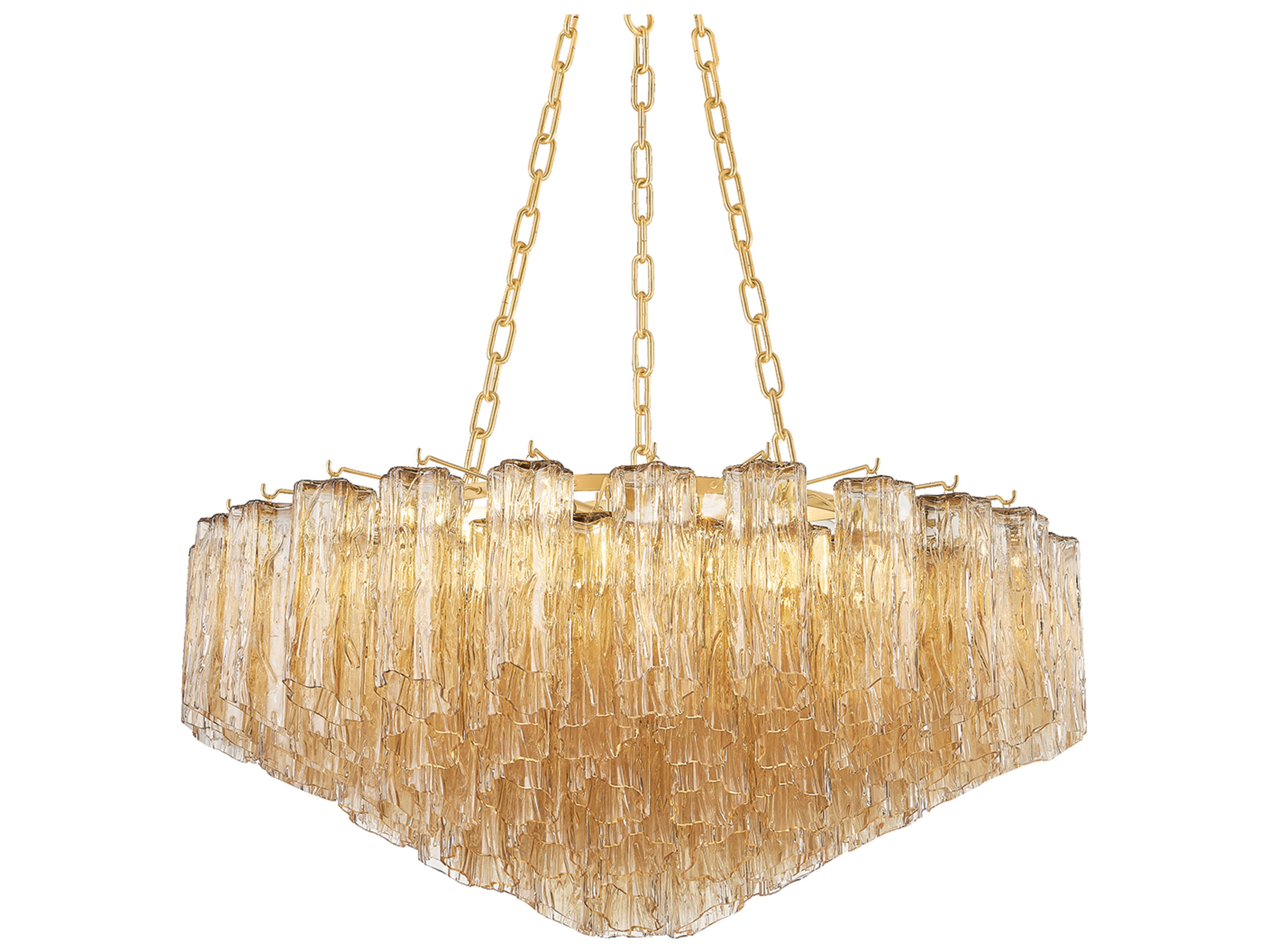 Hudson Valley Watertown 9-Light Aged Brass Chandelier