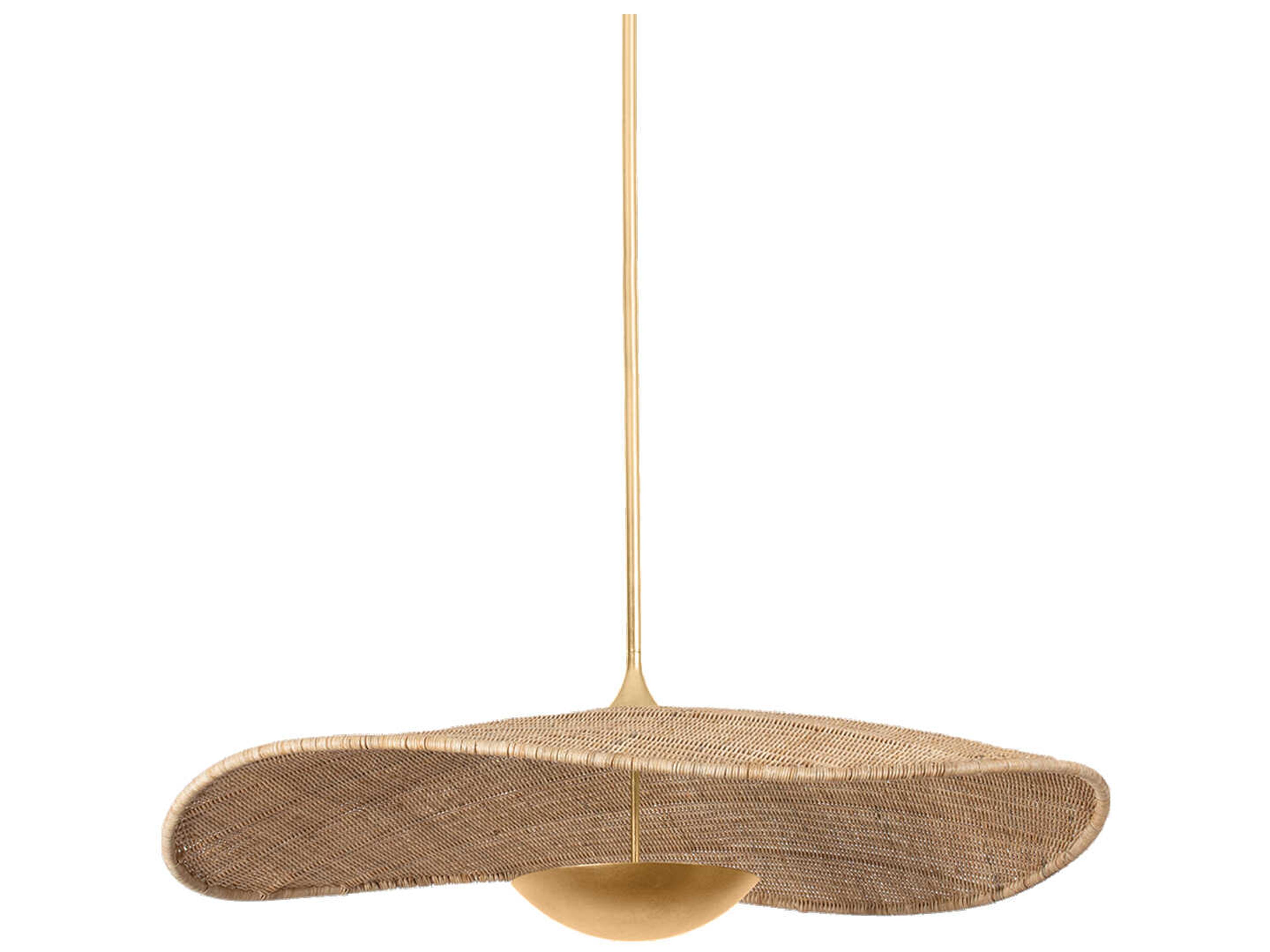 Shiloh 1-Light Vintage Gold Leaf Pendant