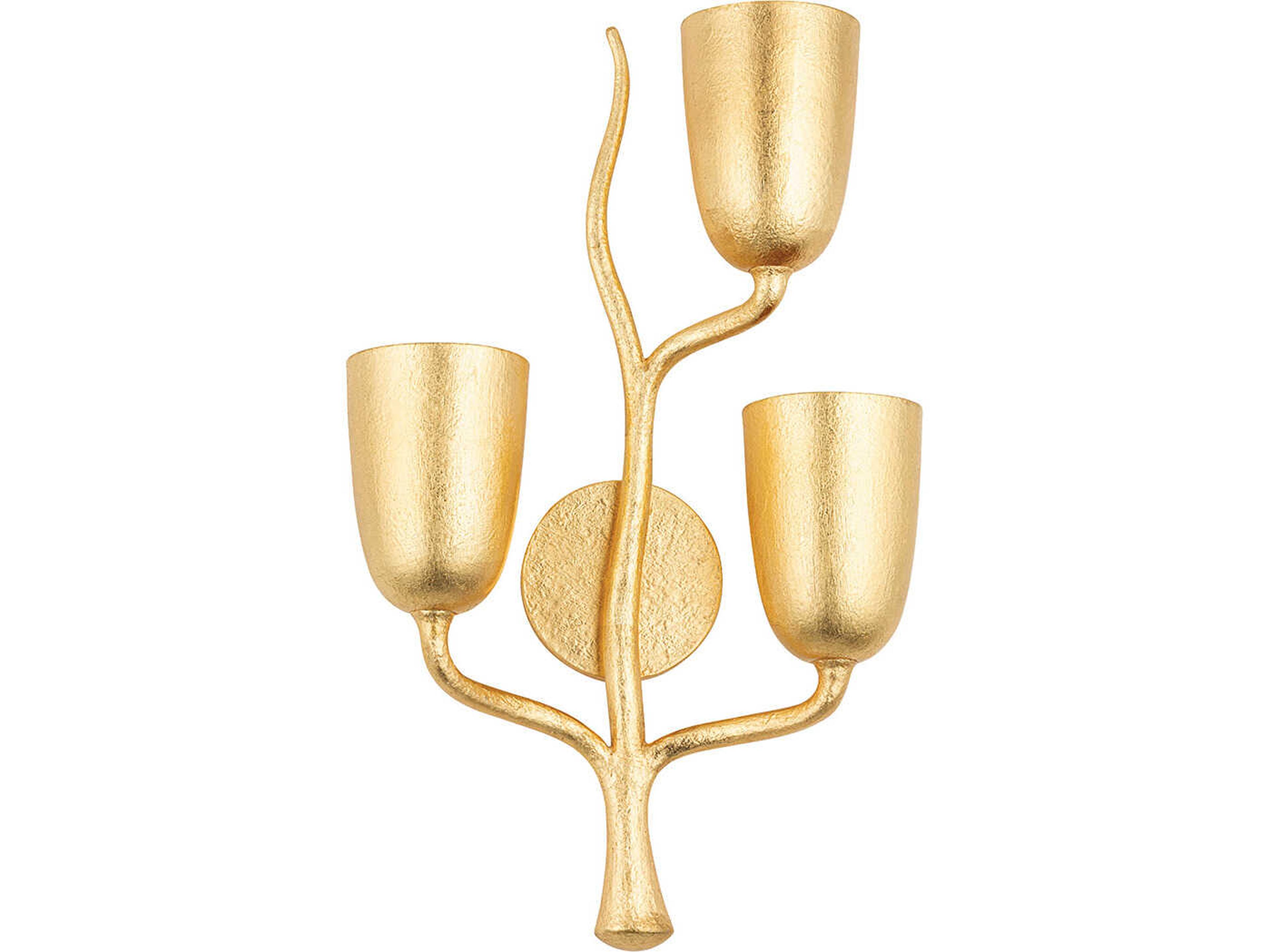 Hudson Valley Vine 3-Light Gold Leaf Wall Sconce
