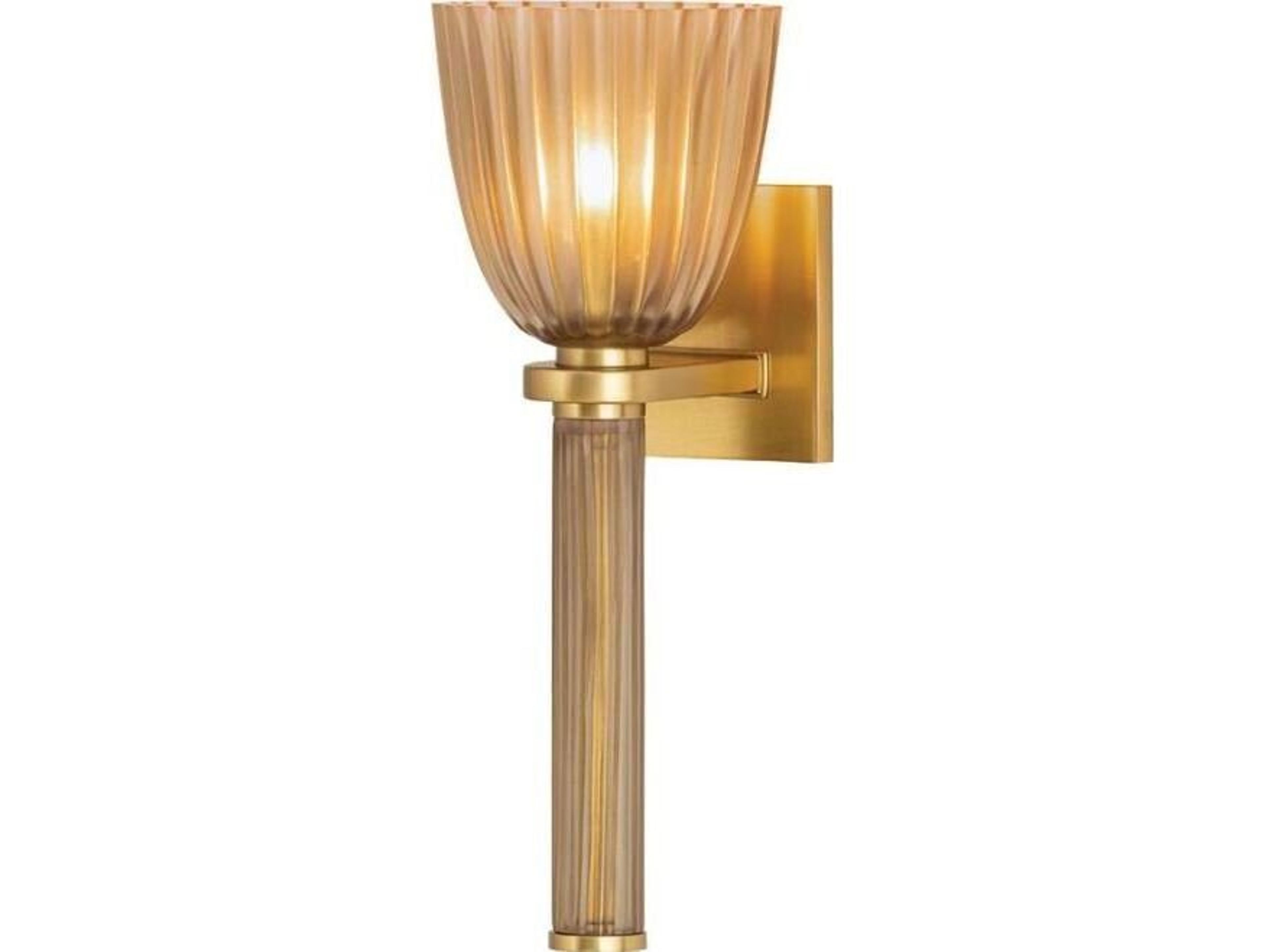 Hudson Valley Columbus 1-Light Aged Brass Traditional Wall Sconce