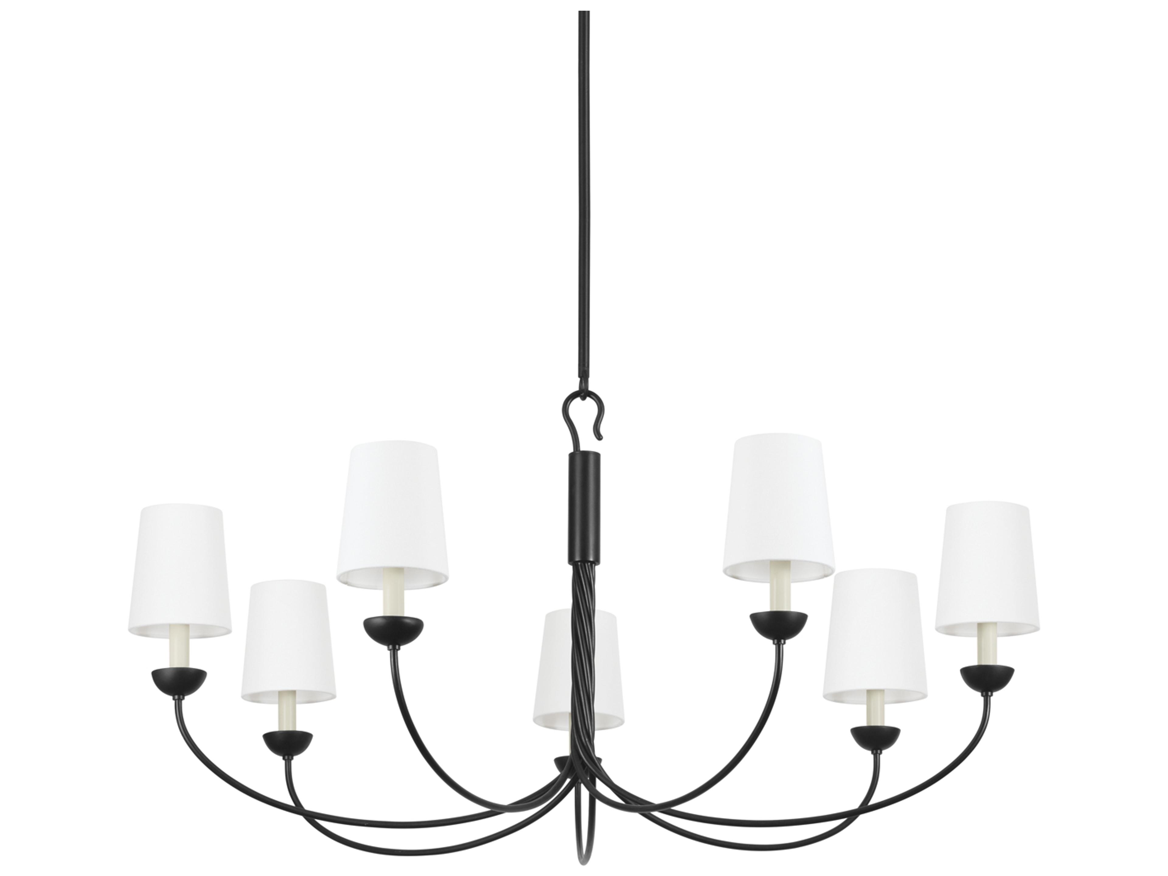 Montpelier 7-Light Aged Iron Black Candelabra Chandelier