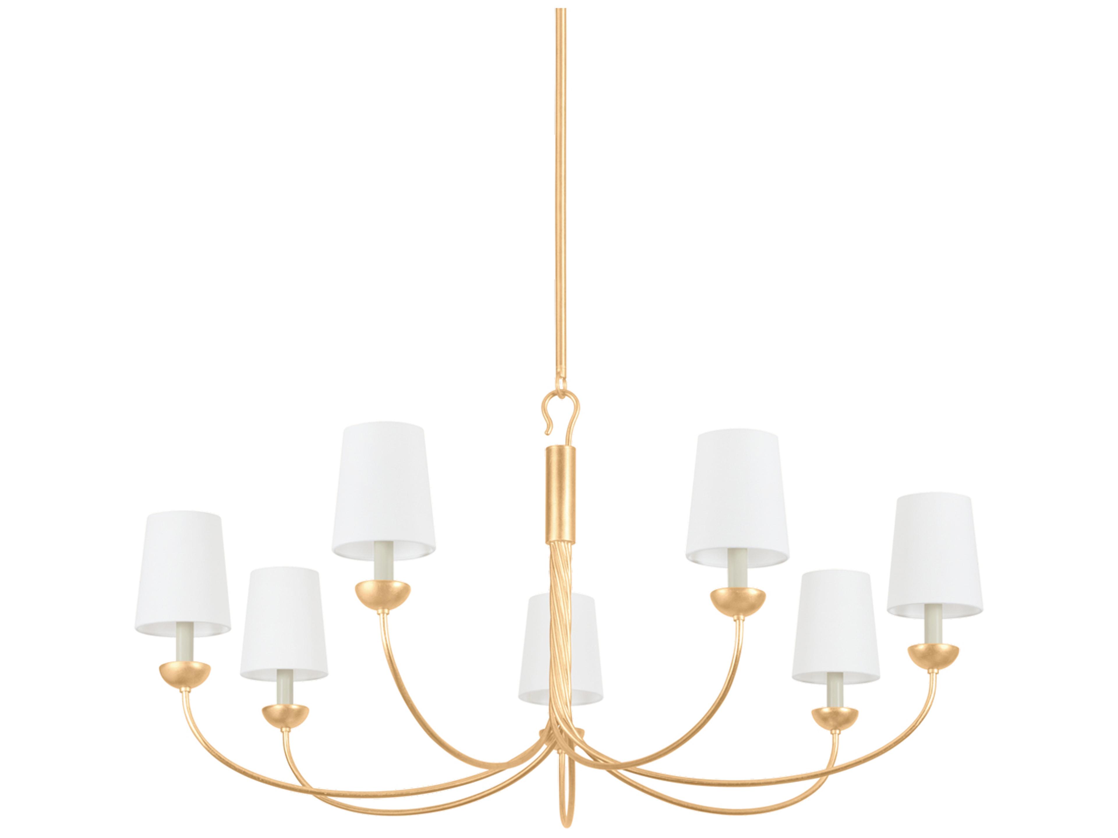 Montpelier 7-Light Vintage Gold Leaf Candelabra Sputnik Chandelier