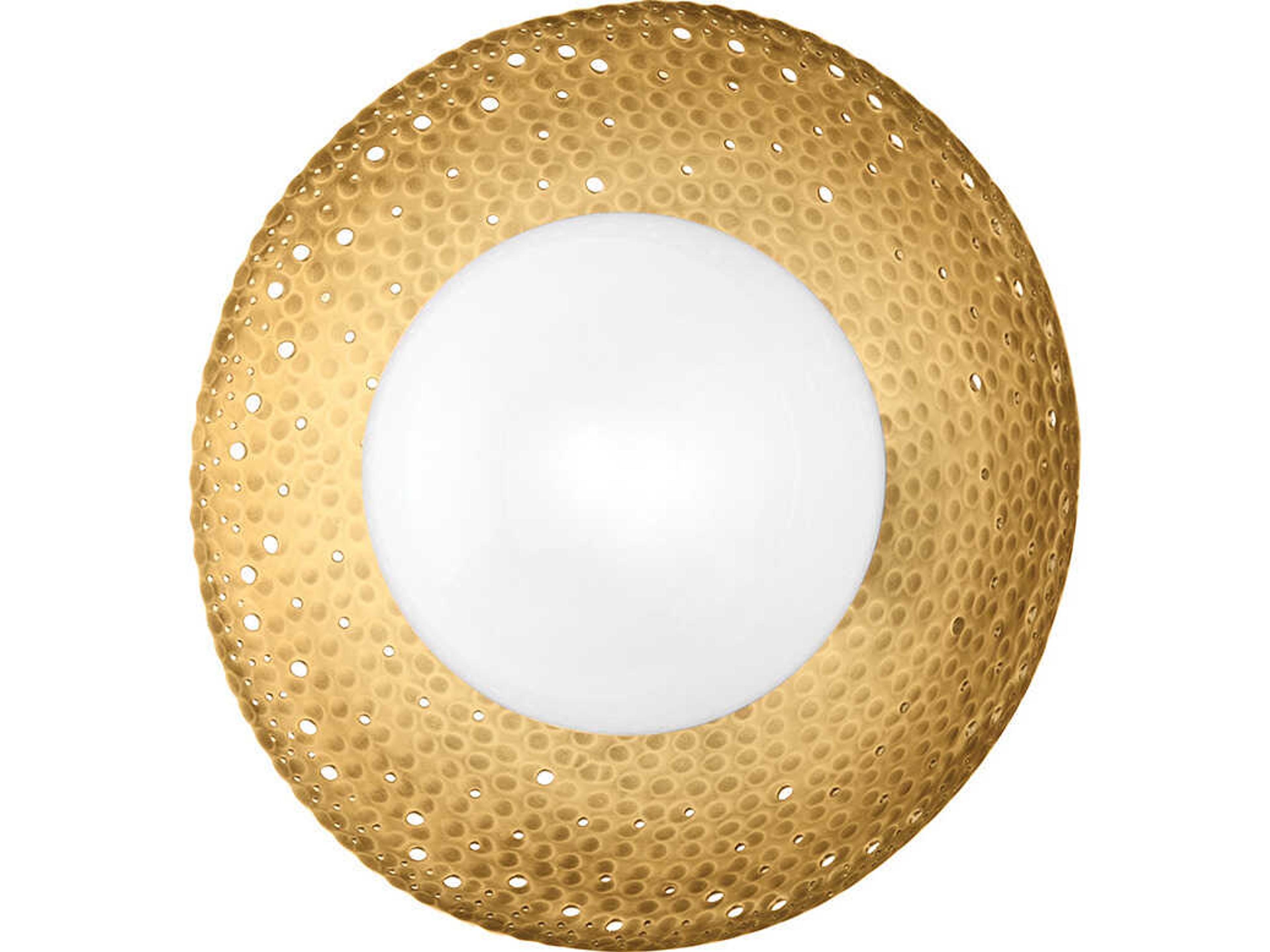 Hudson Valley Glimmer 1-Light Aged Brass Wall Sconce