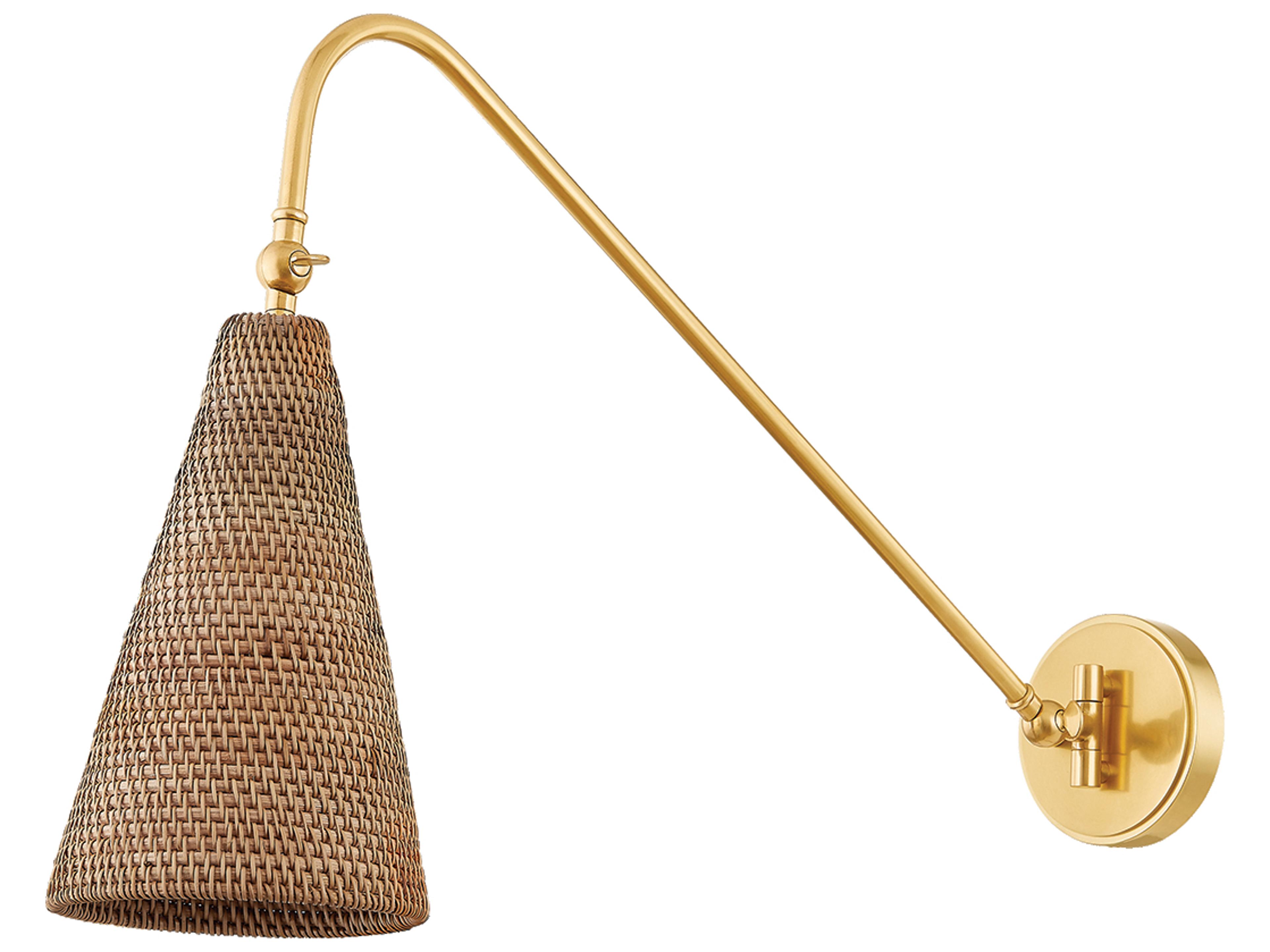 Hudson Valley Averack 1-Light Aged Brass Swing Wall Sconce