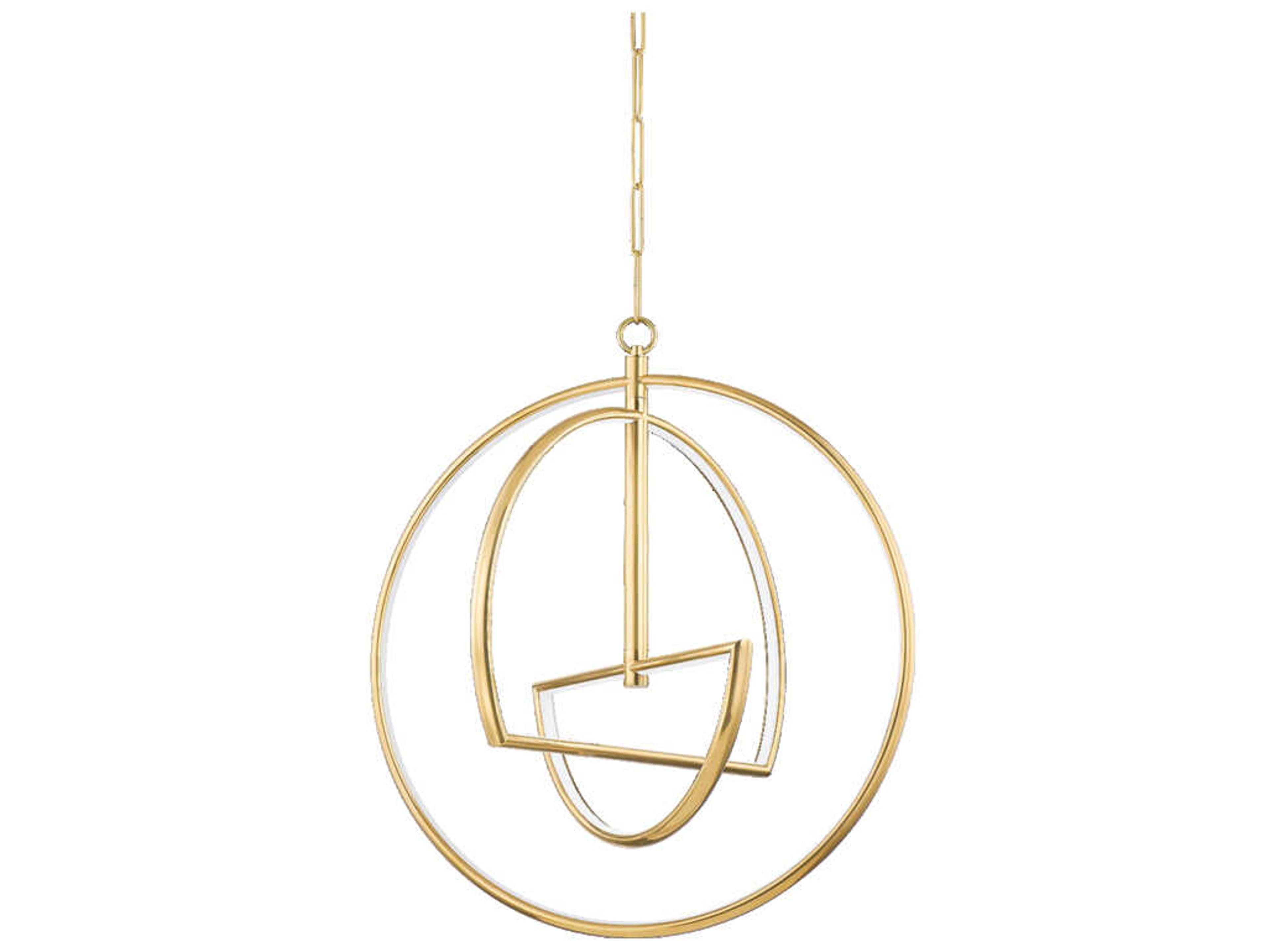 Hudson Valley Welland 3-Light Aged Brass LED Geometric Pendant