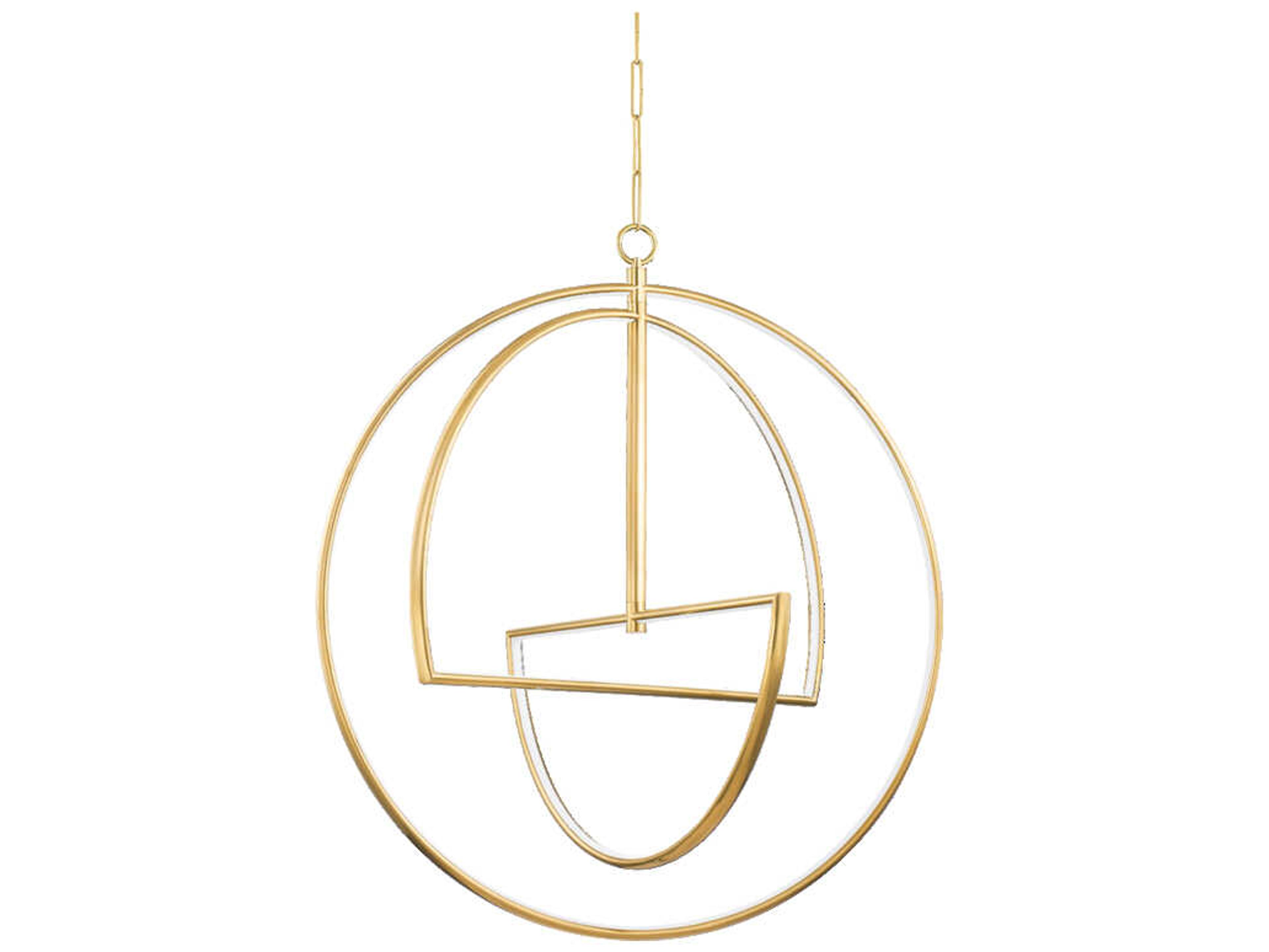 Hudson Valley Welland 3-Light Aged Brass LED Geometric Pendant
