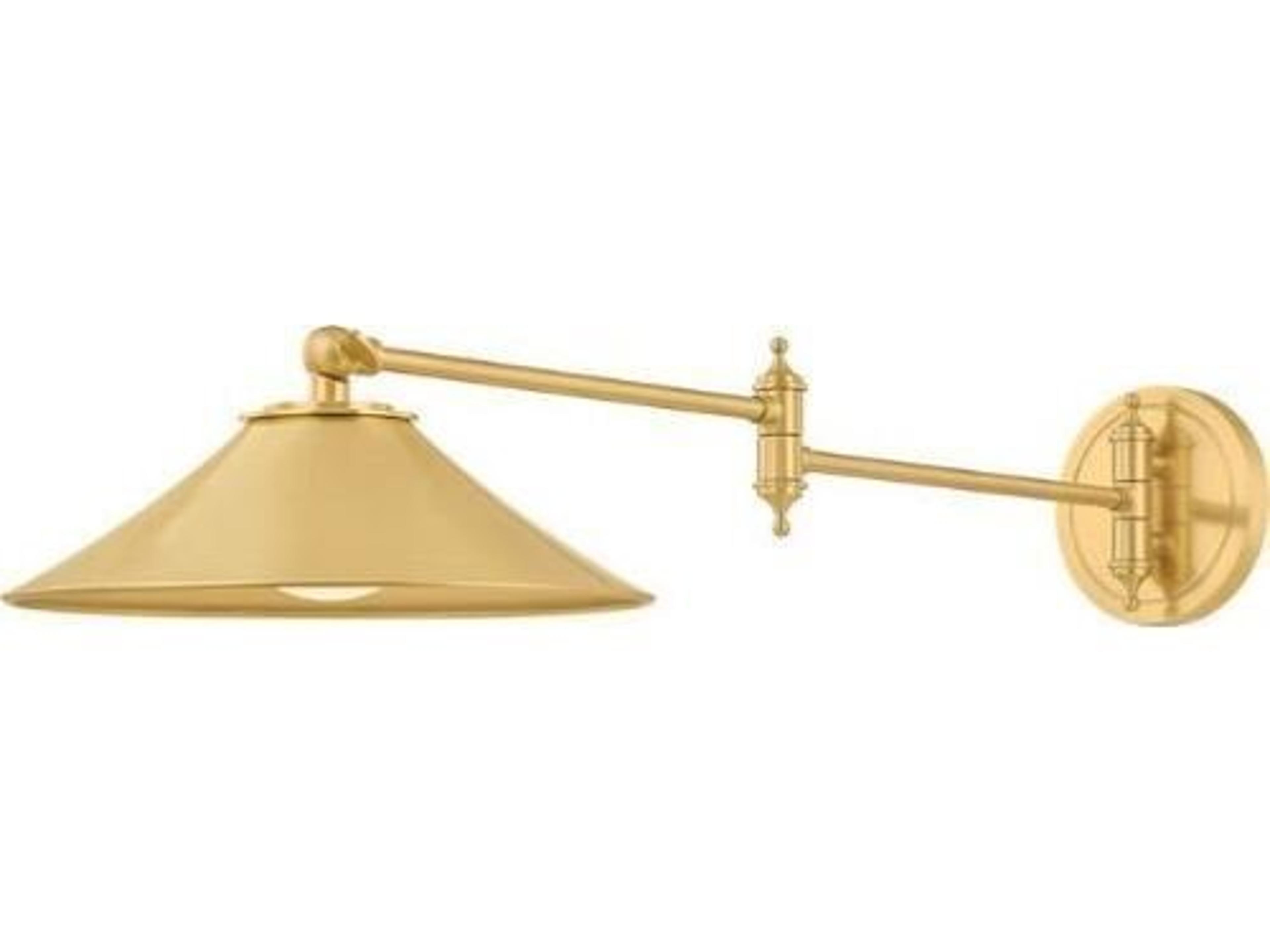 Hudson Valley Lithgow 1-Light Aged Brass Swing Wall Sconce