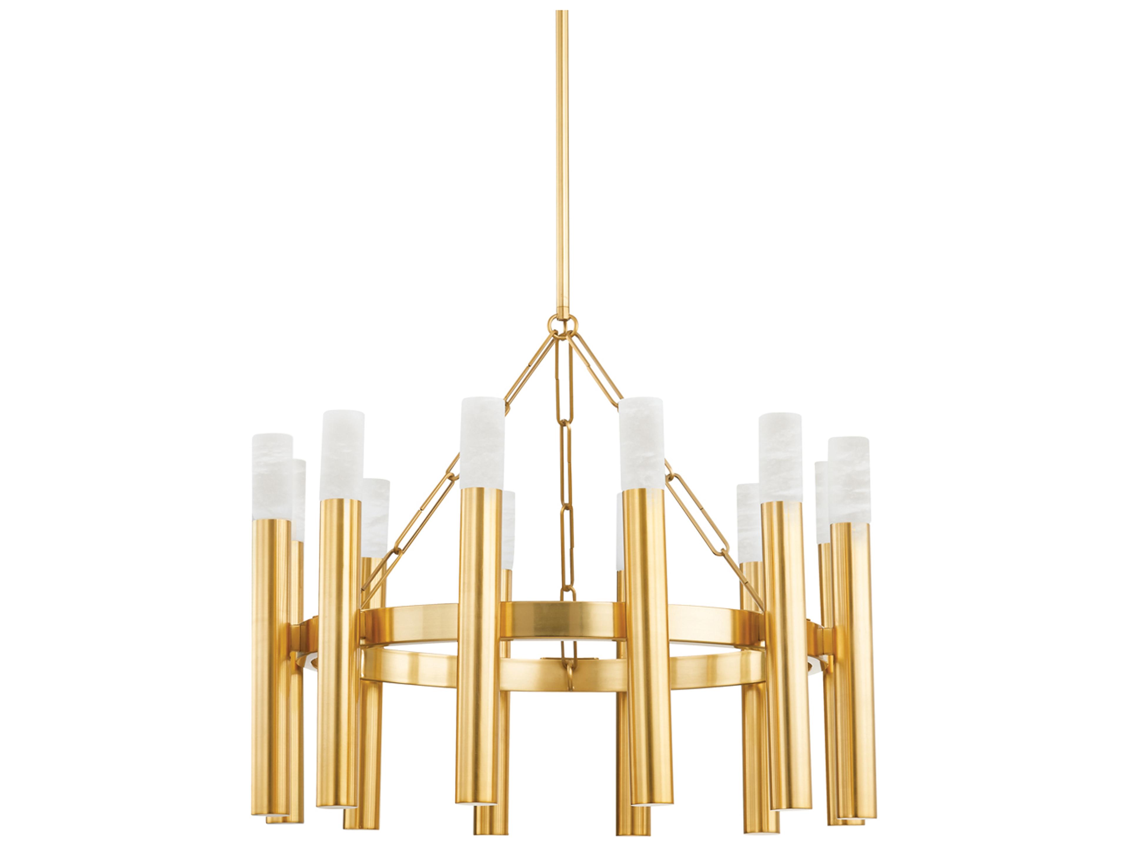 Pali 12-Light Aged Brass Chandelier