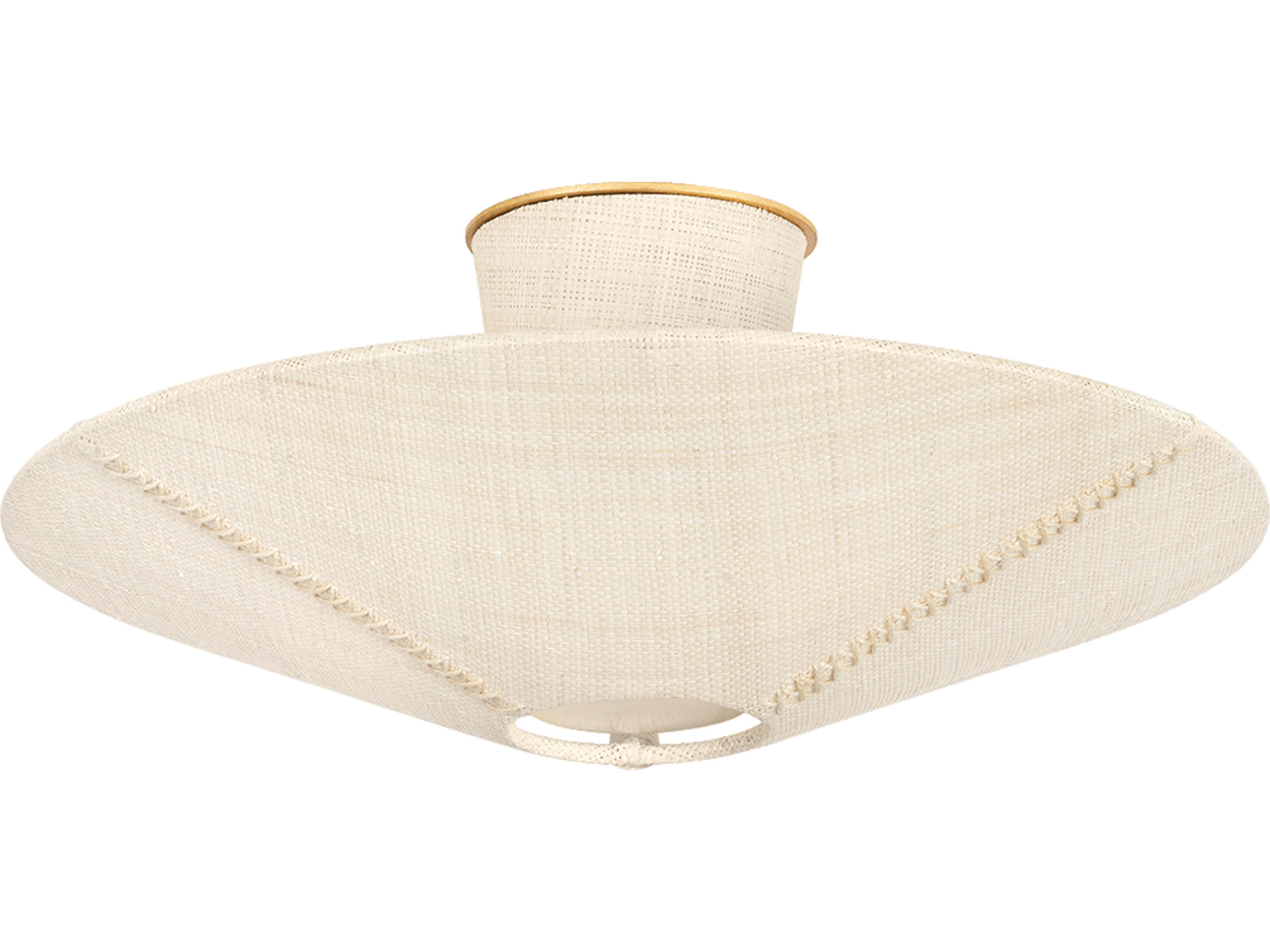 Hudson Valley Salisbury 3-Light Gold Leaf Semi Flush Mount