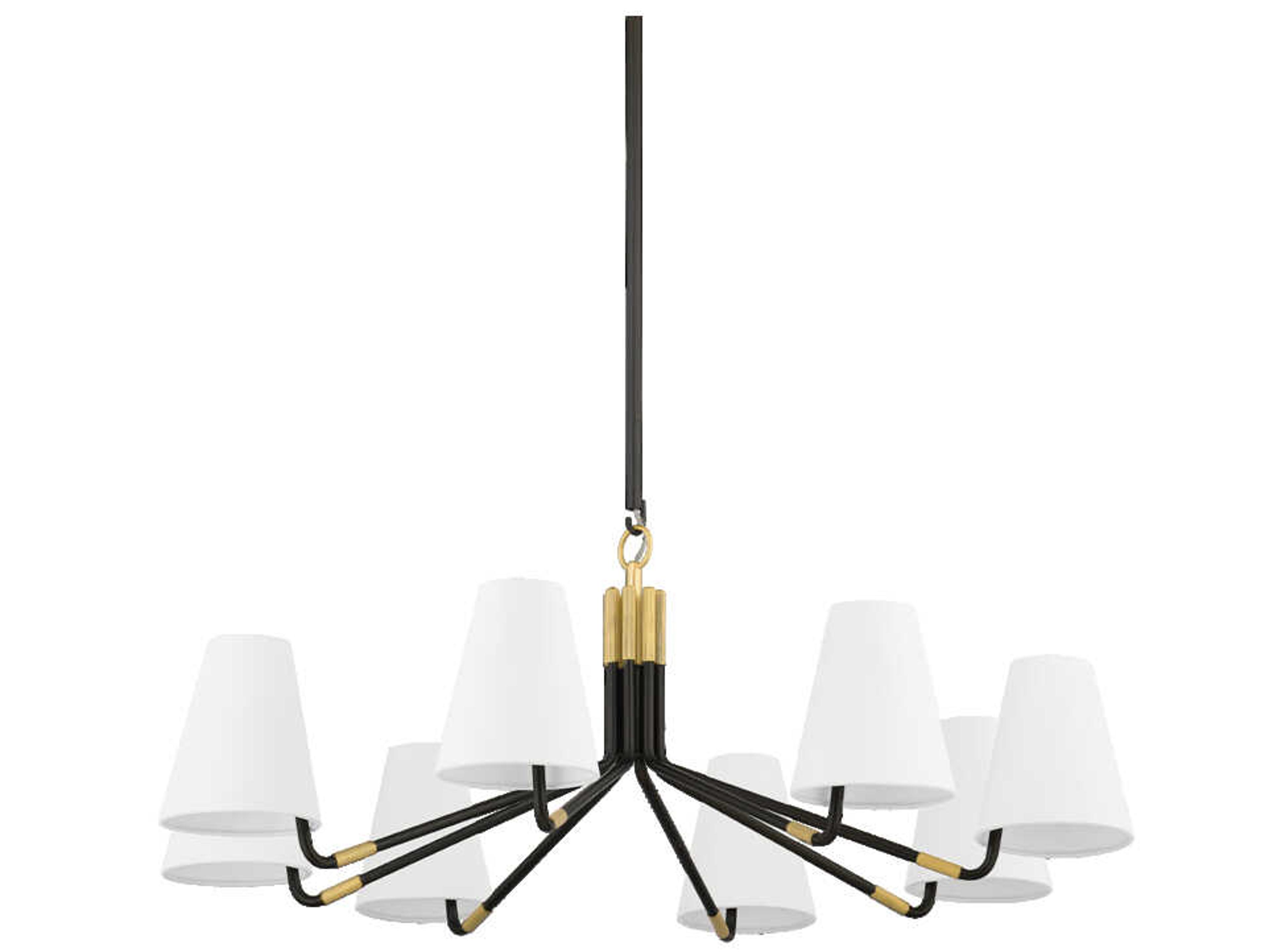 Hudson Valley Stanwyck 8-Light Aged Brass Distressed Bronze Chandelier