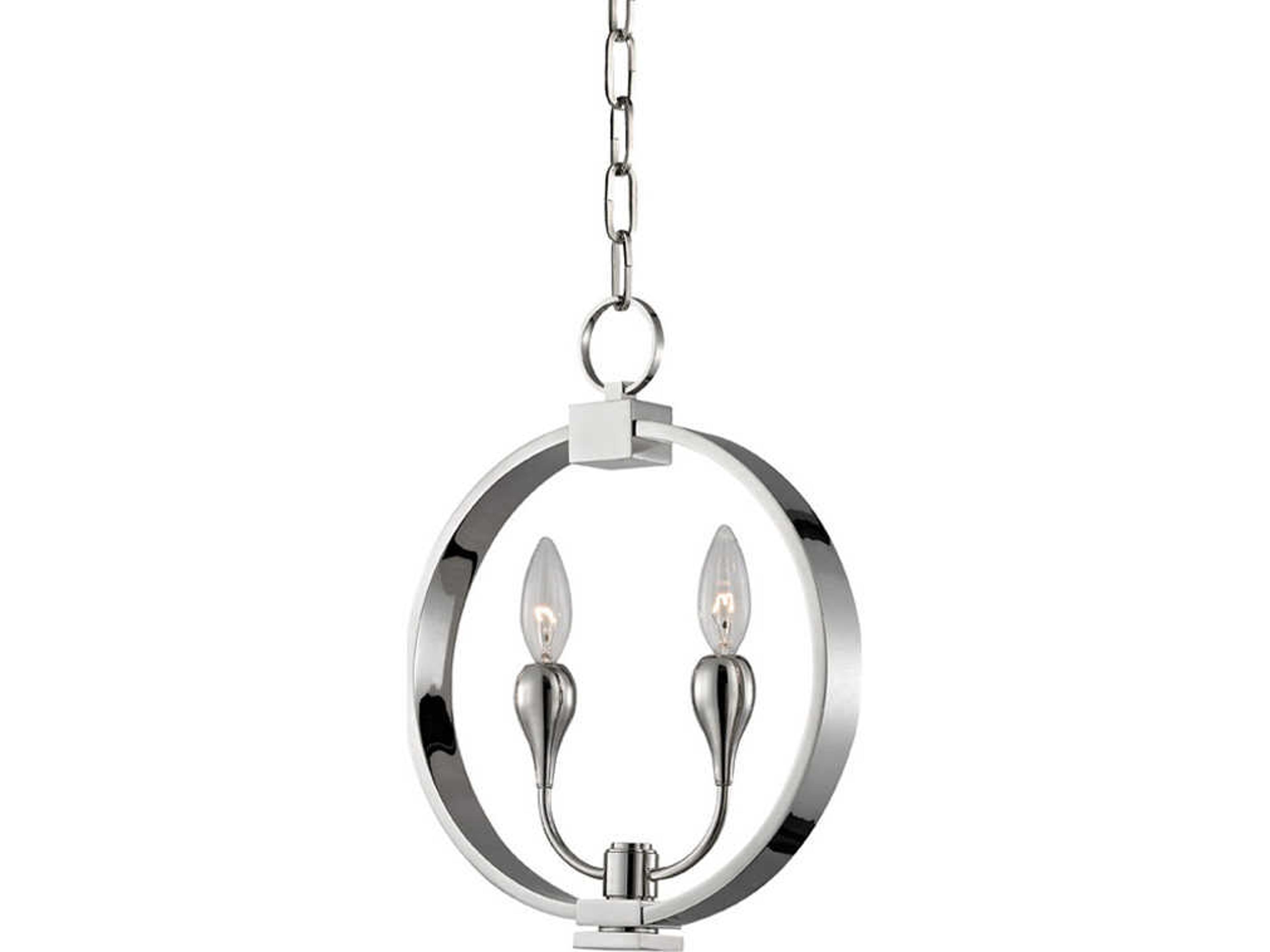 Hudson Valley Dresden 2-Light Polished Nickel Round Mini Pendant