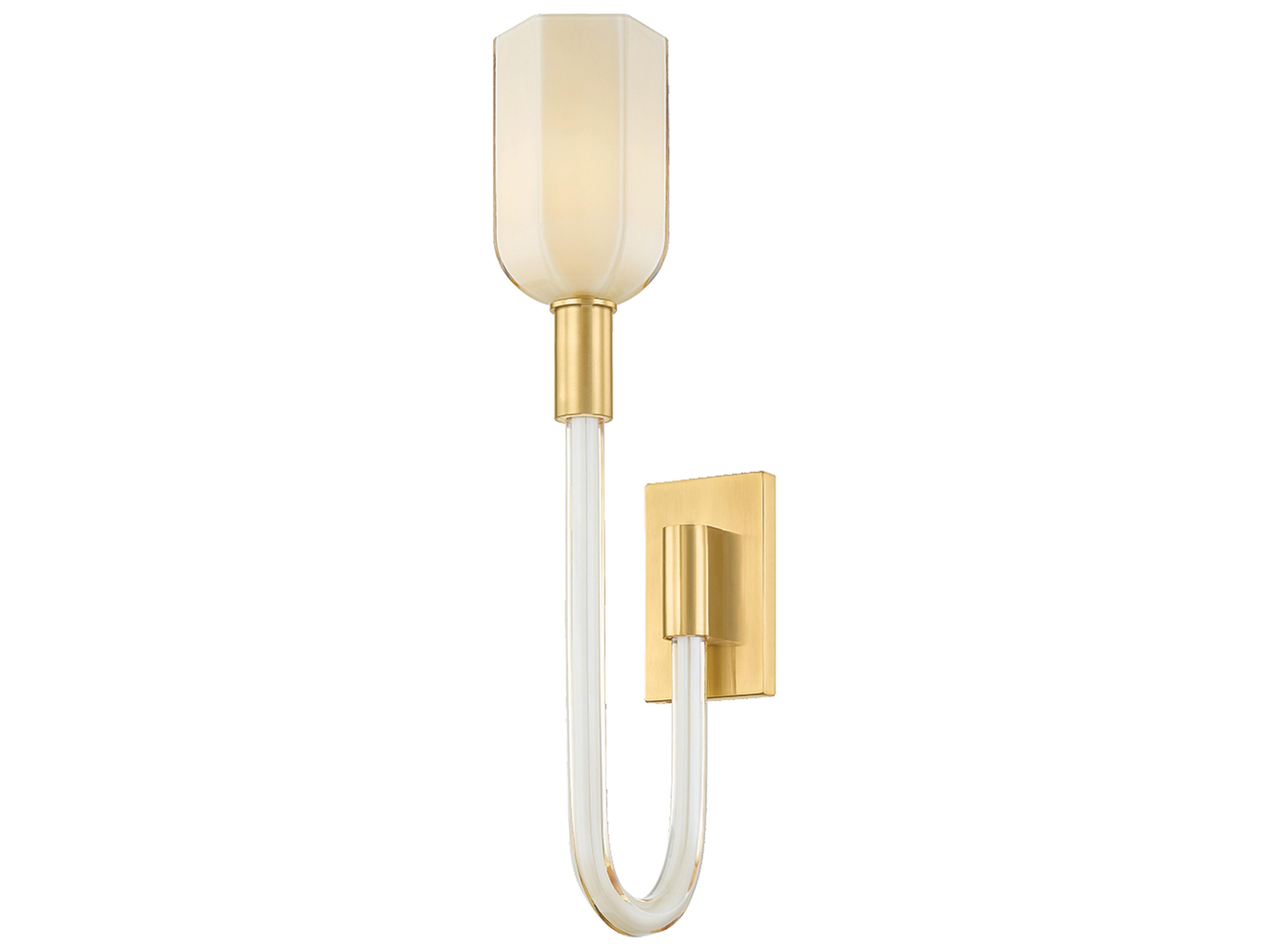 Hudson Valley Chester Park 1-Light Aged Brass Wall Sconce