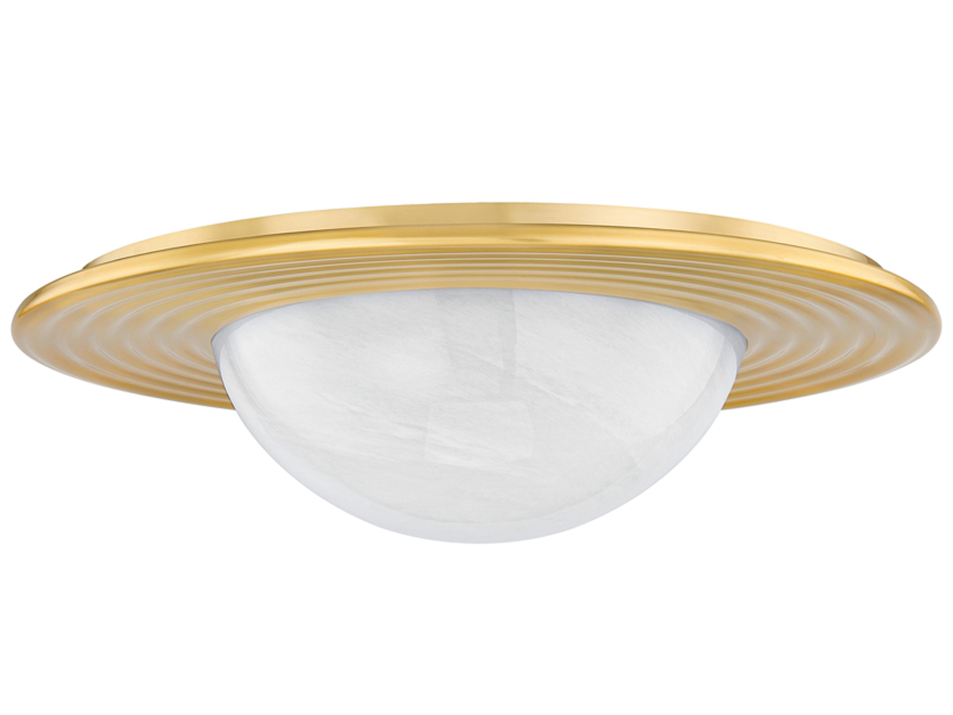 Hudson Valley Geraldton 1-Light Aged Brass Flush Mount