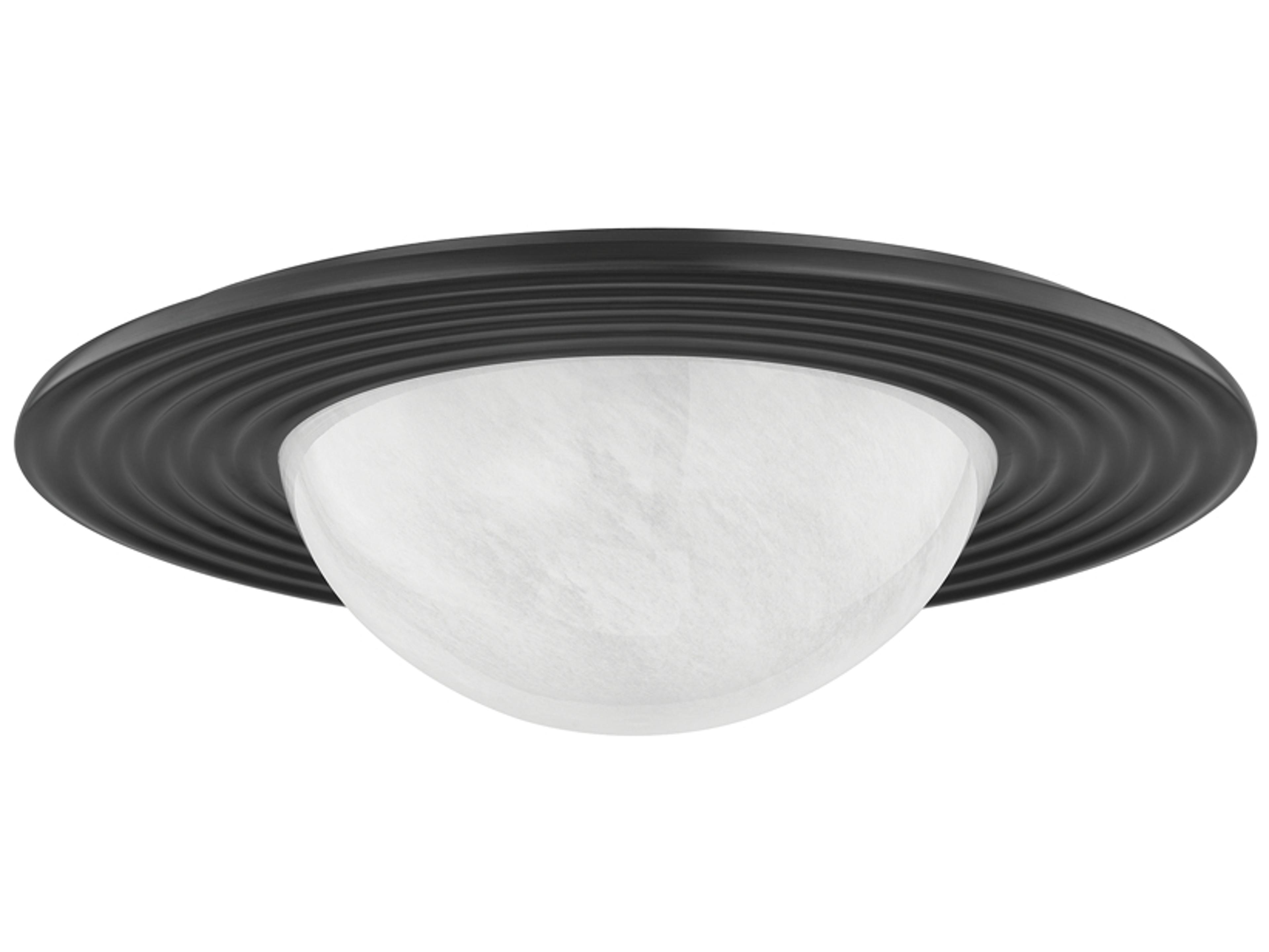 Hudson Valley Geraldton 1-Light Distressed Bronze Black Flush Mount