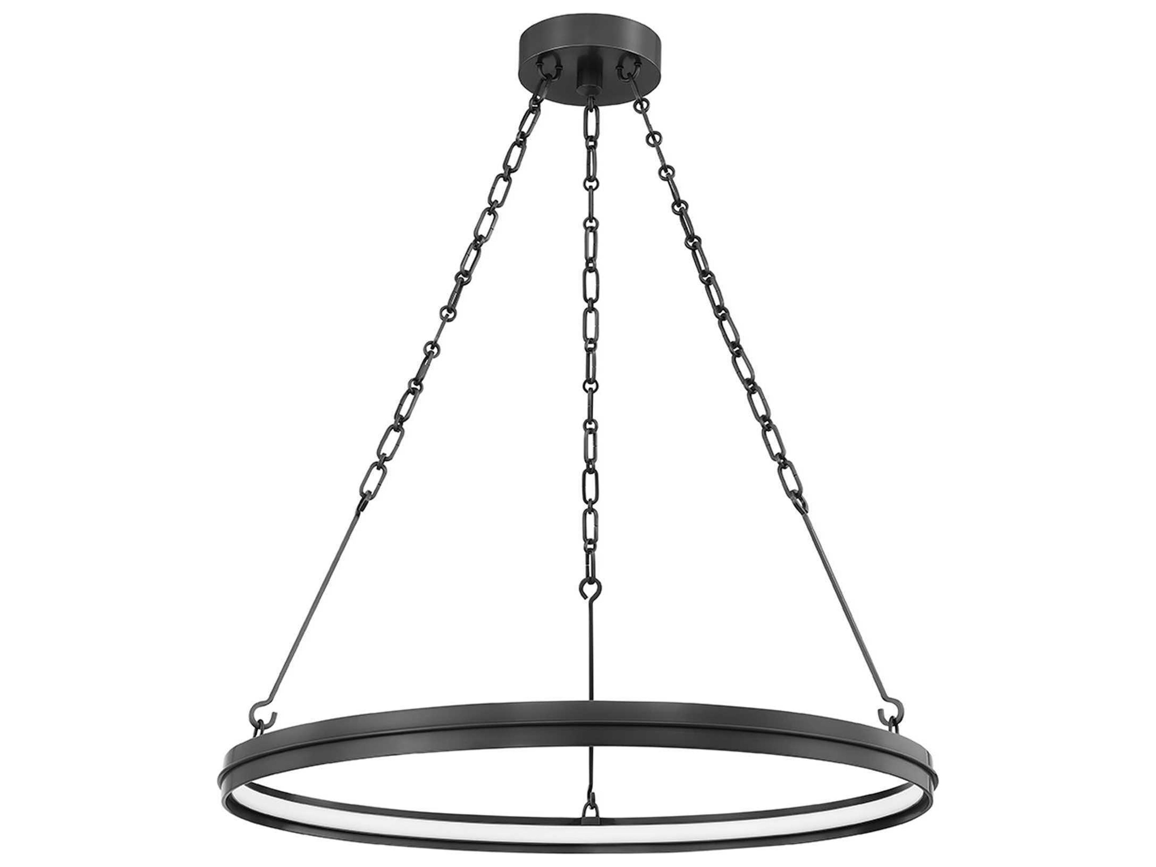 Hudson Valley Rosendale 1-Light Old Bronze Glass LED Round Pendant