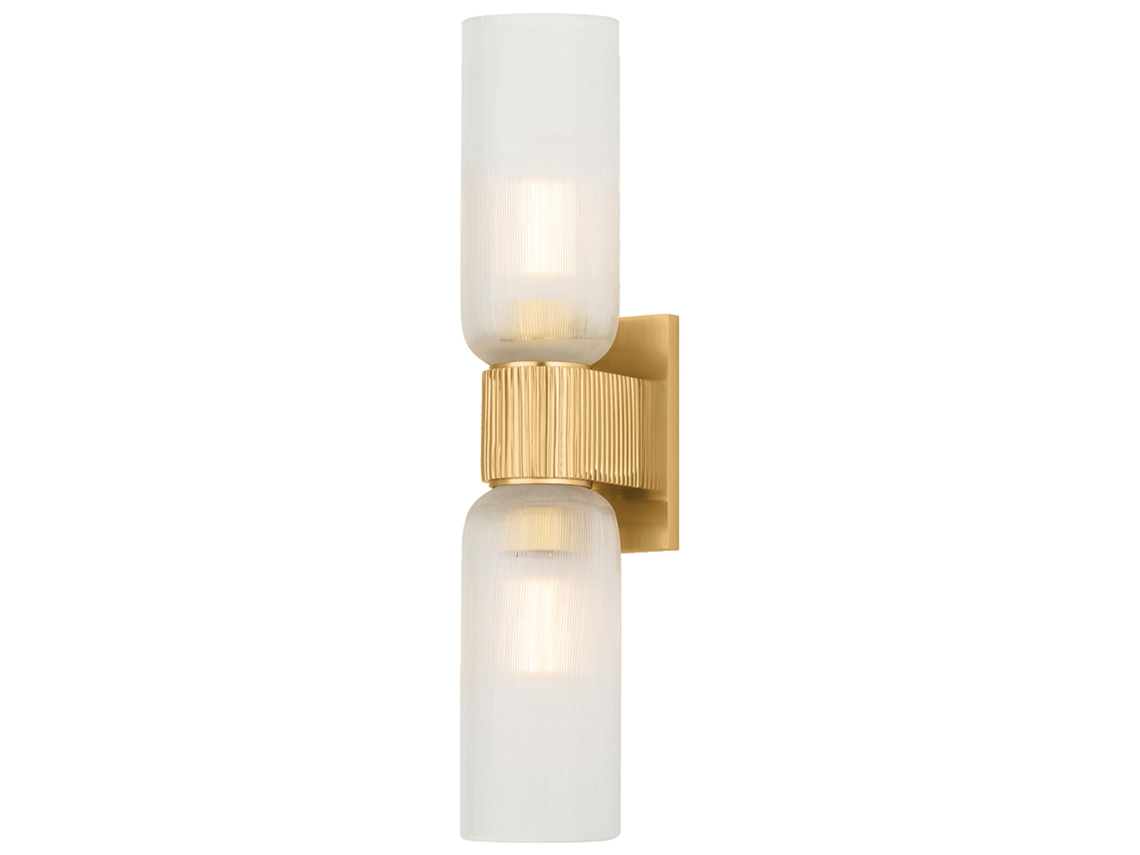 Hudson Valley Irondale 2-Light Aged Brass Wall Sconce