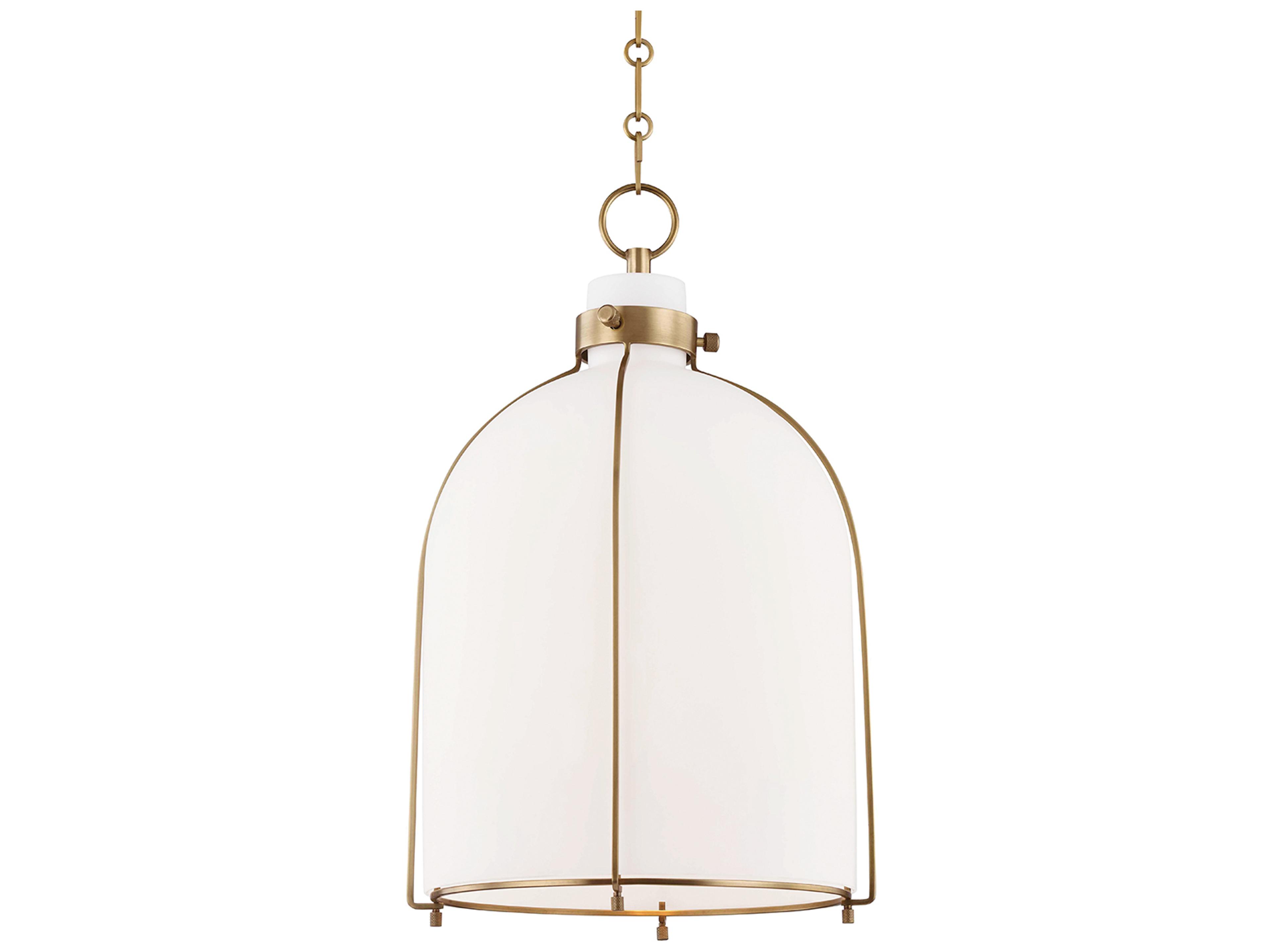 Hudson Valley Eldridge 1-Light Aged Brass Bell Pendant