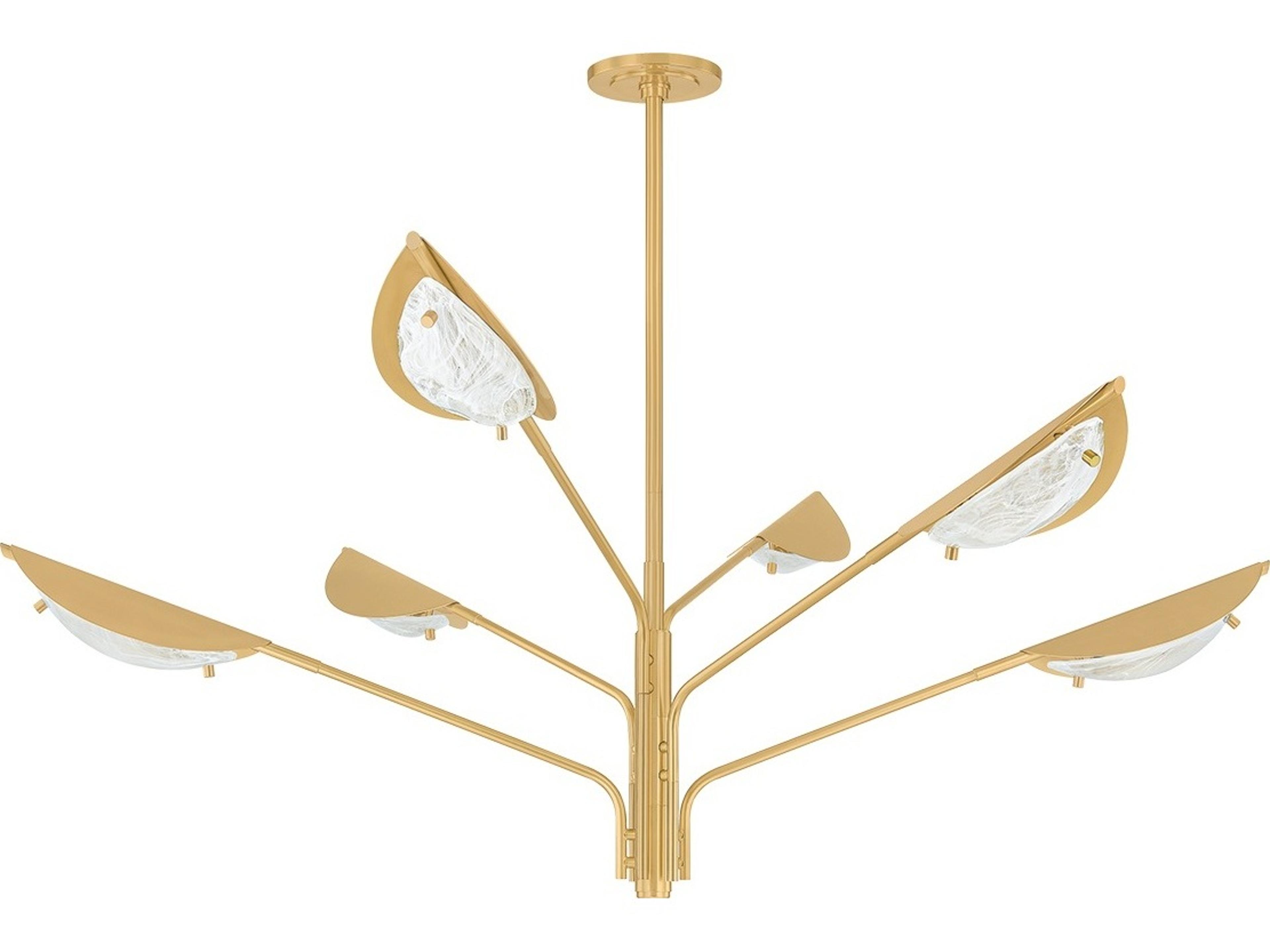 Hudson Valley Levin 6-Light Aged Brass Tiered Chandelier