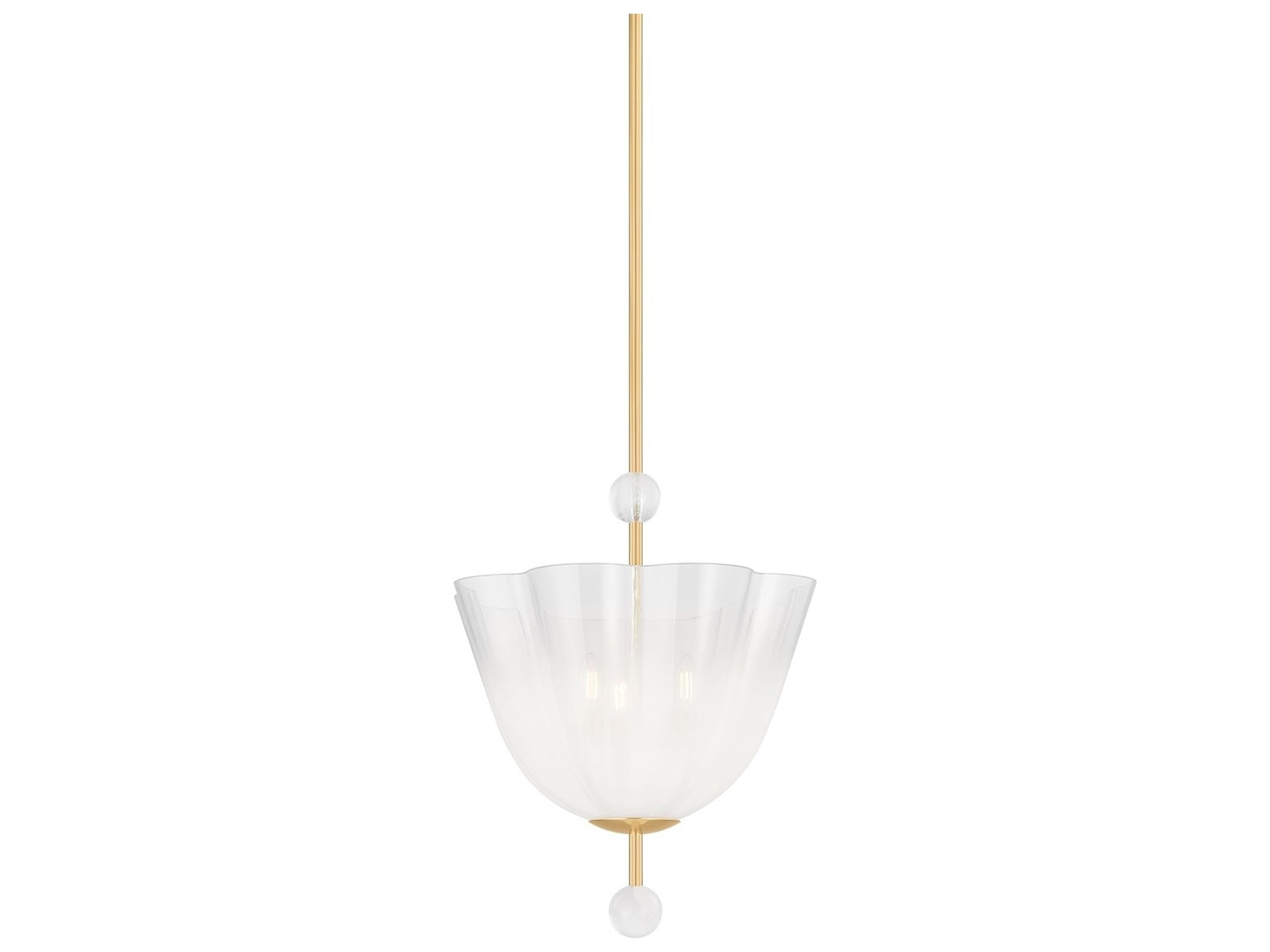 Hudson Valley Cambria Heights 3-Light Aged Brass Pendant