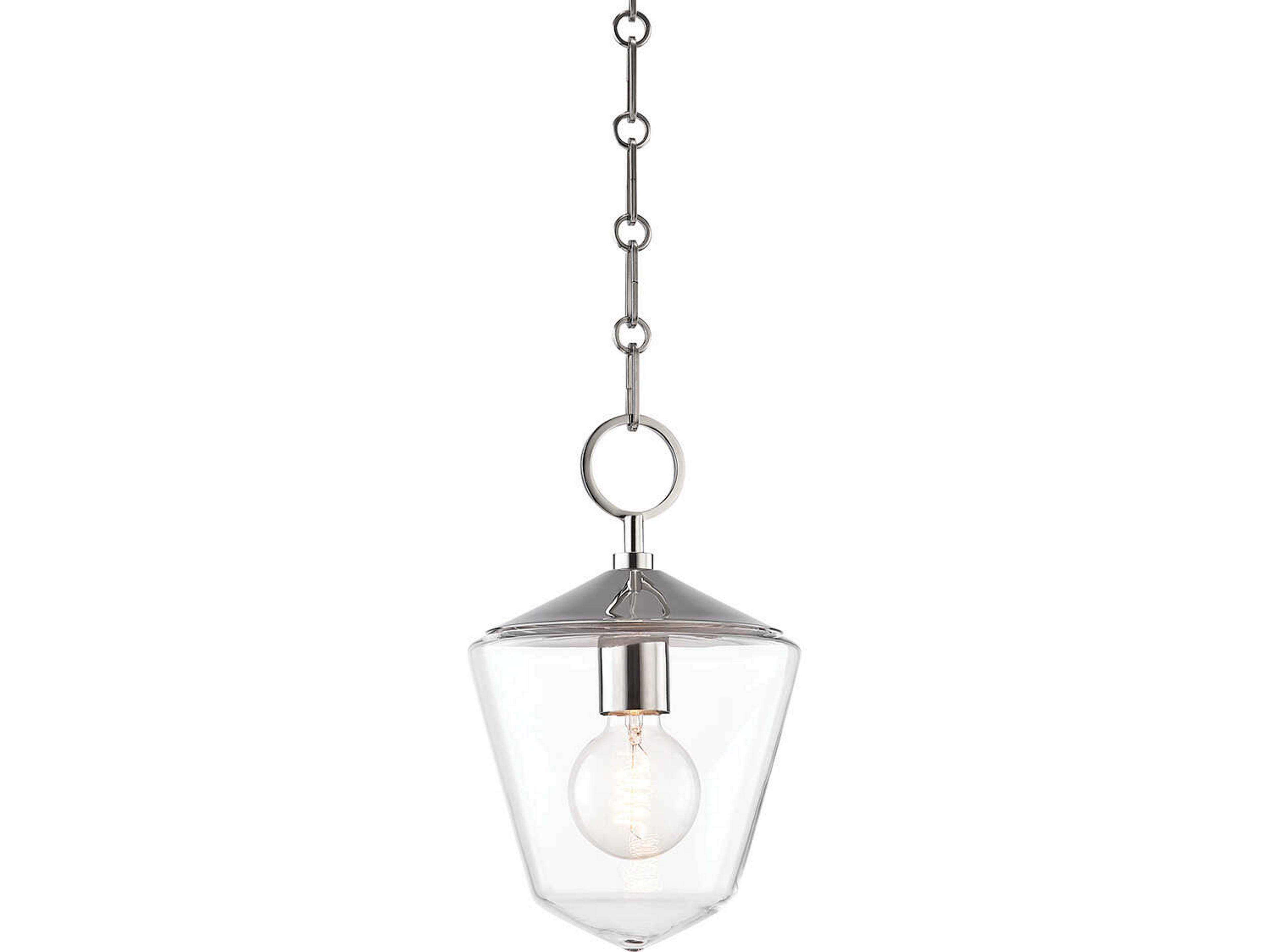Hudson Valley Greene 1-Light Polished Nickel Lantern Mini Pendant