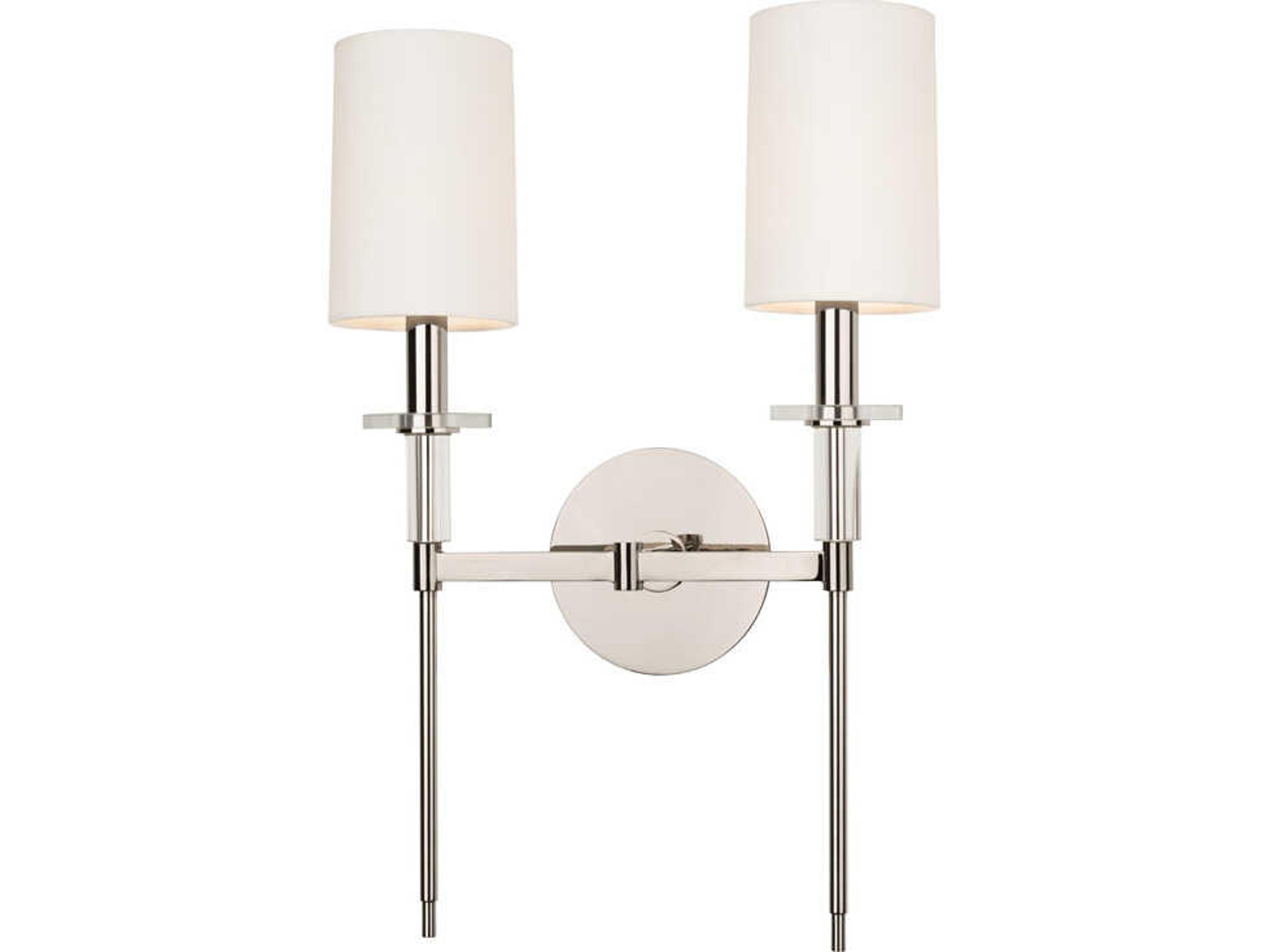 Hudson Valley Amherst 2-Light Polished Nickel Wall Sconce