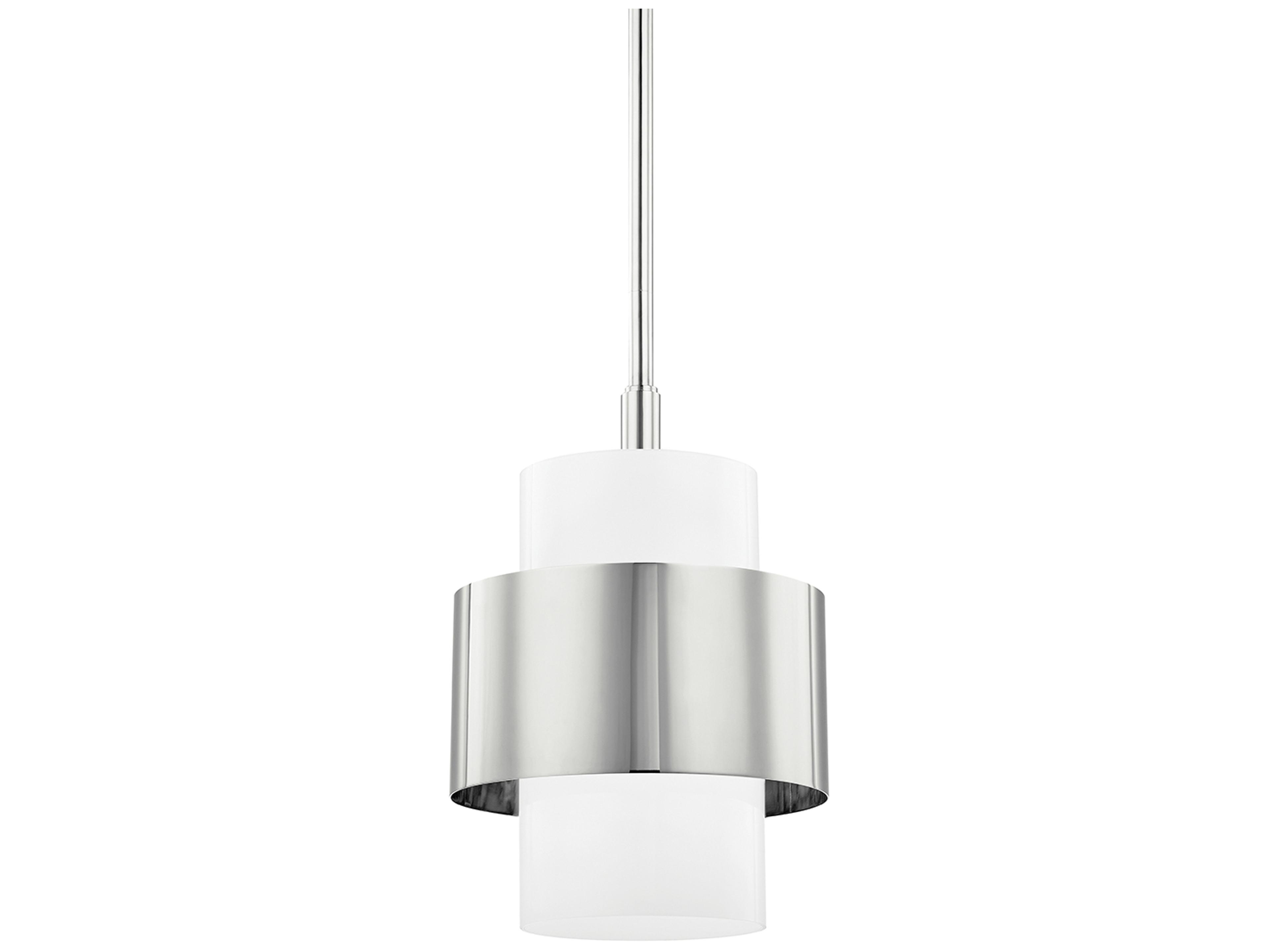 Hudson Valley Corinth 1-Light Polished Nickel Cylinder Mini Pendant