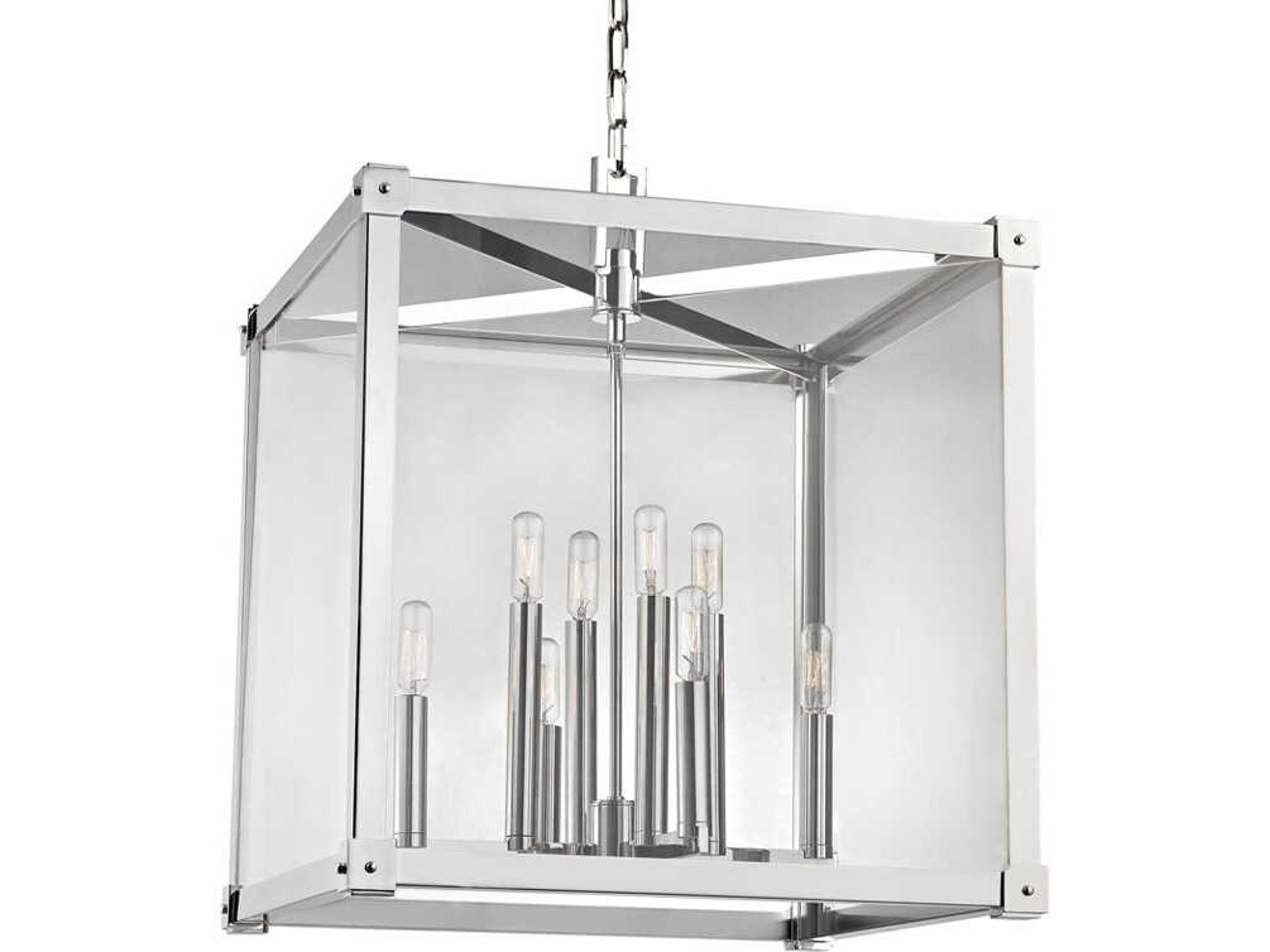 Hudson Valley Forsyth 8-Light Polished Nickel Lantern Pendant