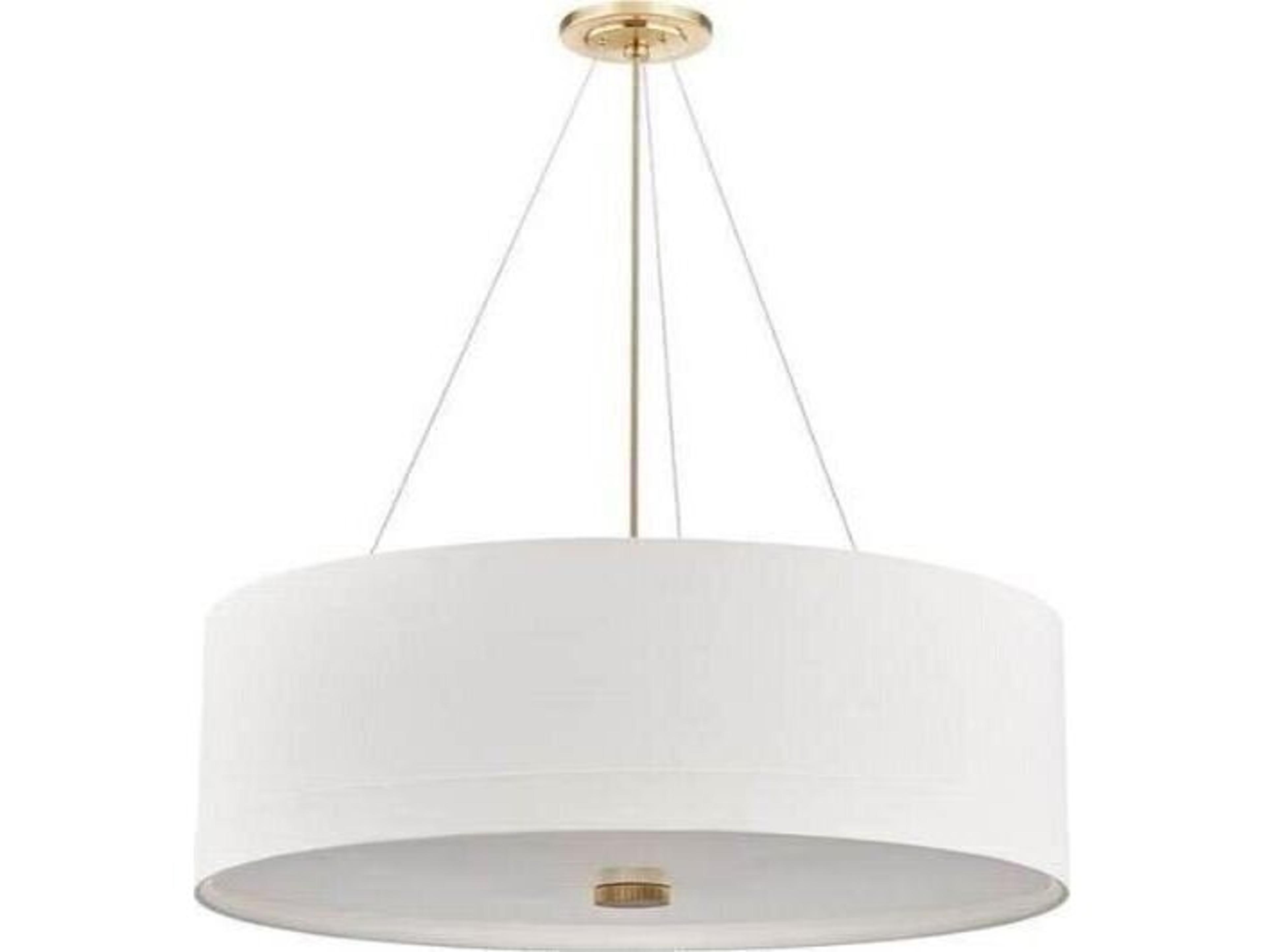Hudson Valley Ashland 6-Light Aged Brass Round Pendant