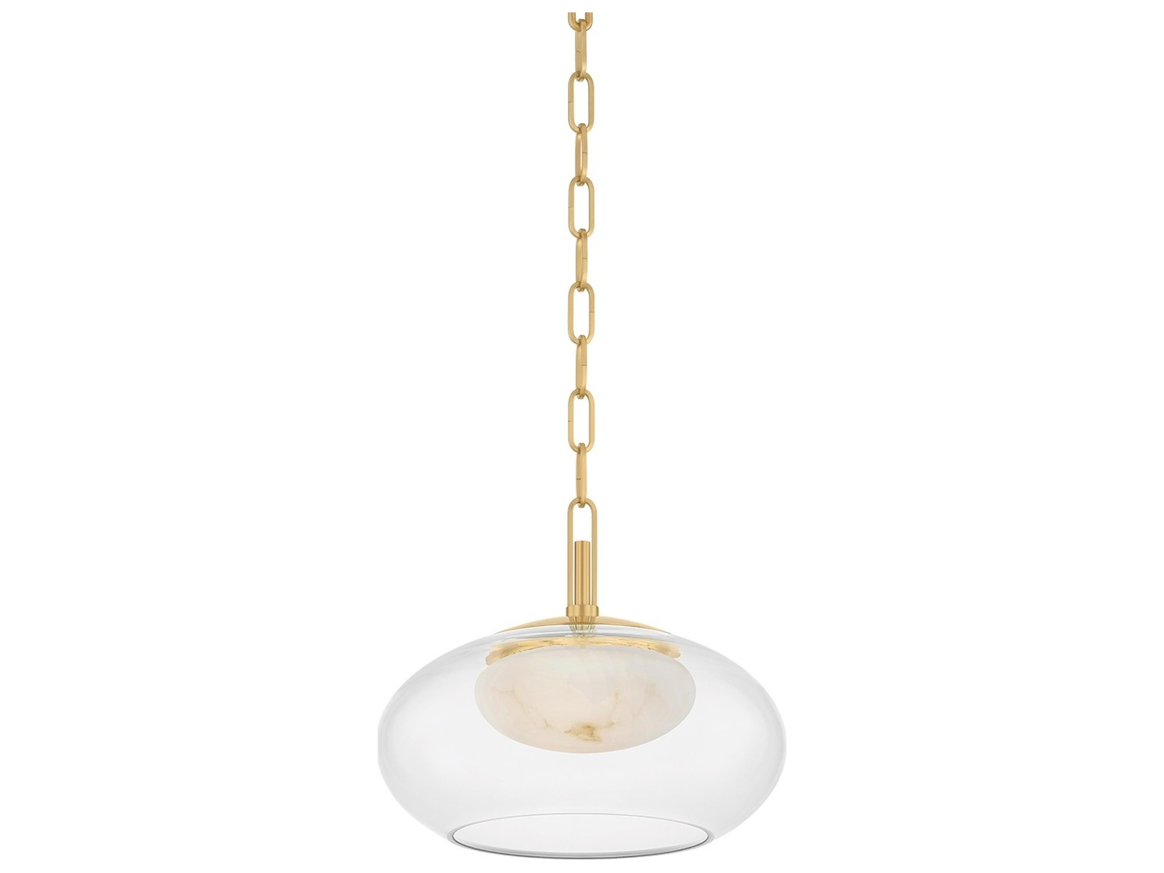 Hudson Valley Moore 1-Light Aged Brass Mini Pendant