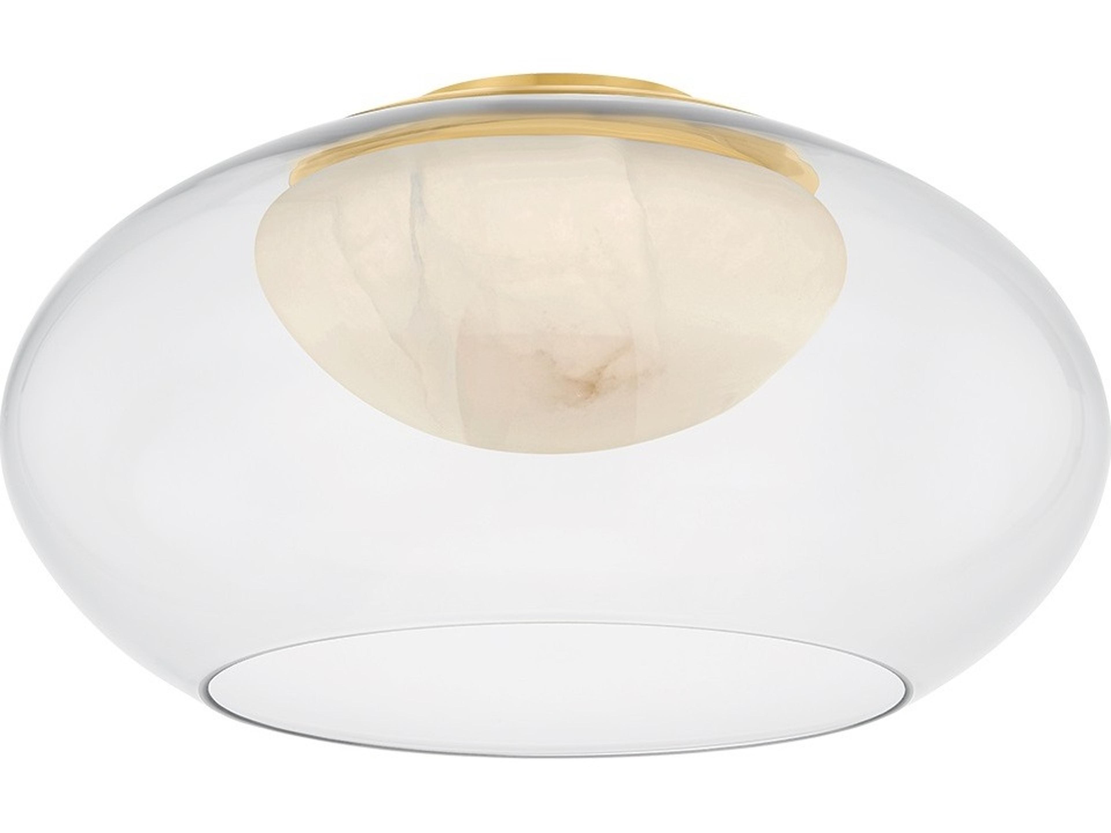 Hudson Valley Moore 1-Light Aged Brass Flush Mount