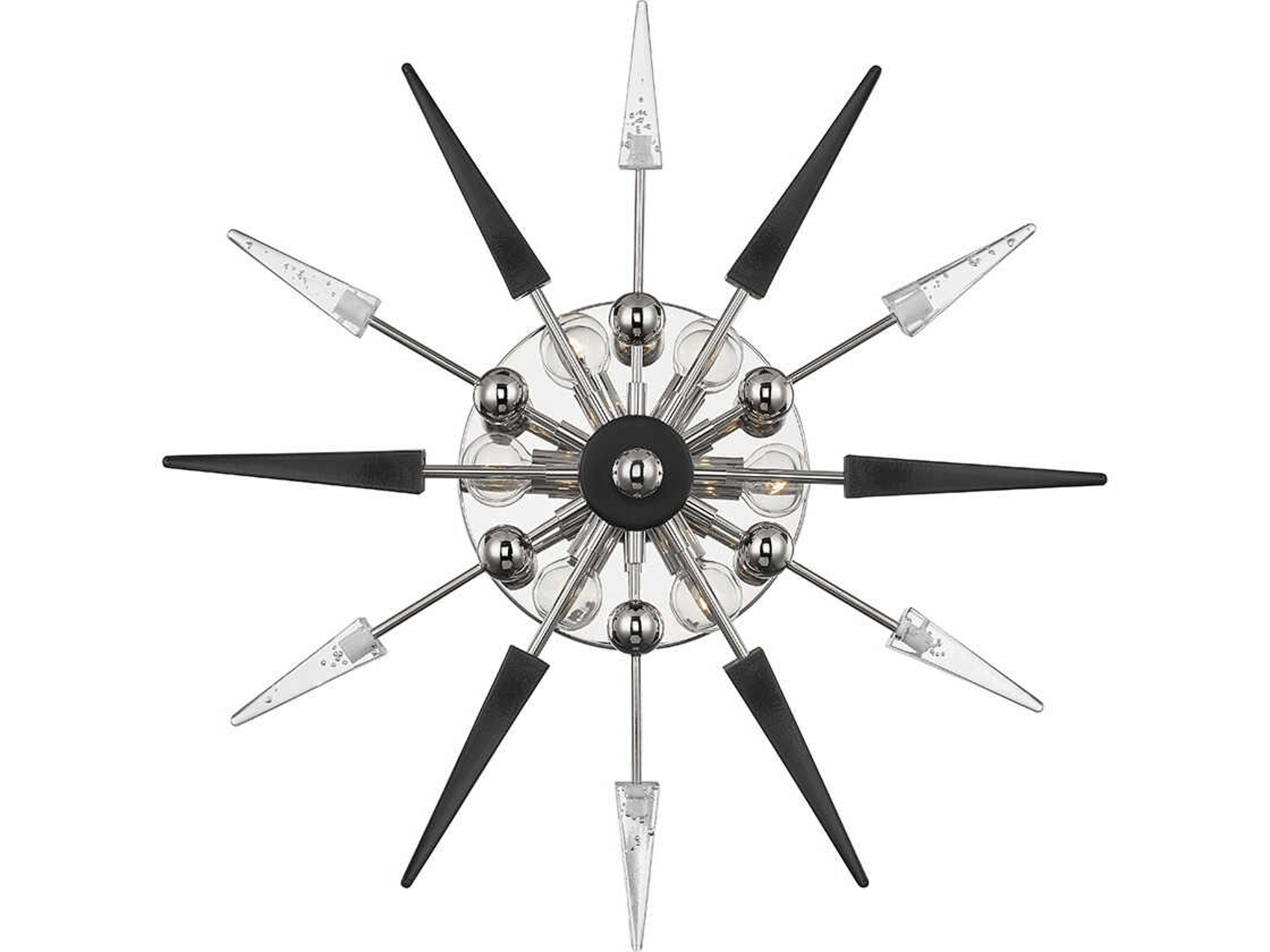 Hudson Valley Sparta 6-Light Polished Nickel Glass Wall Sconce