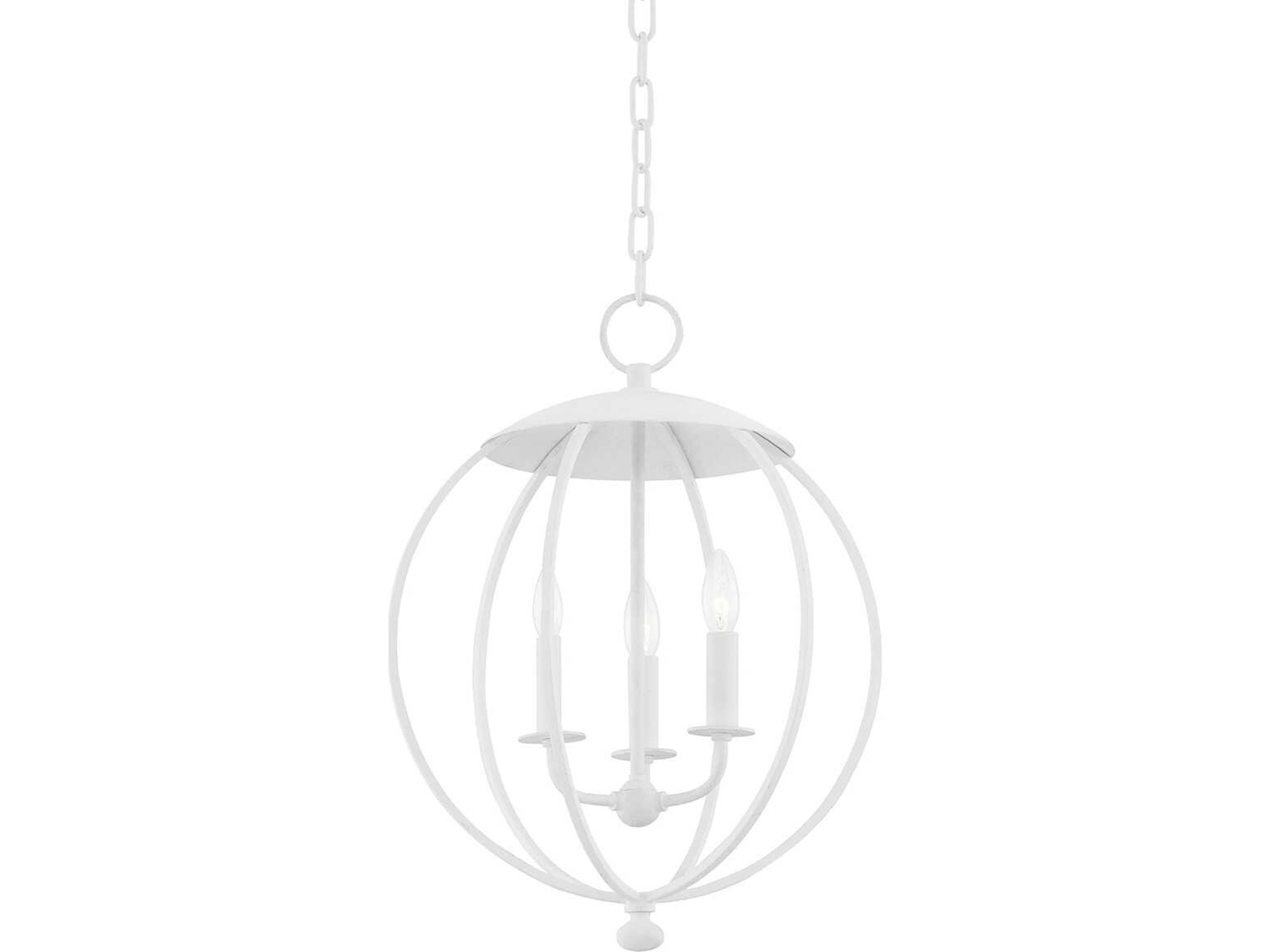 Hudson Valley Wesley 3-Light White Plaster Steel Globe Pendant