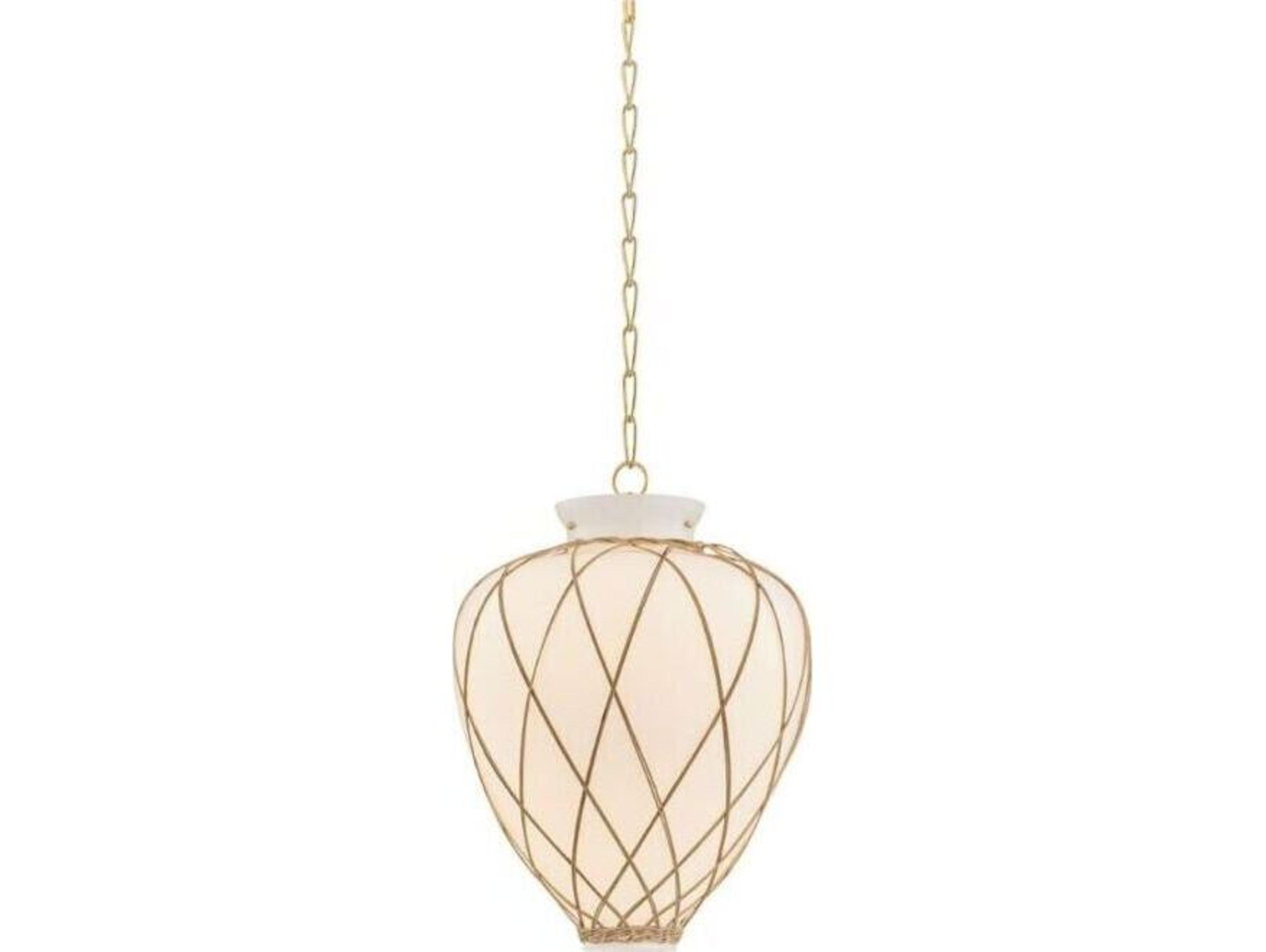 Apple 1-Light Aged Brass Round Pendant