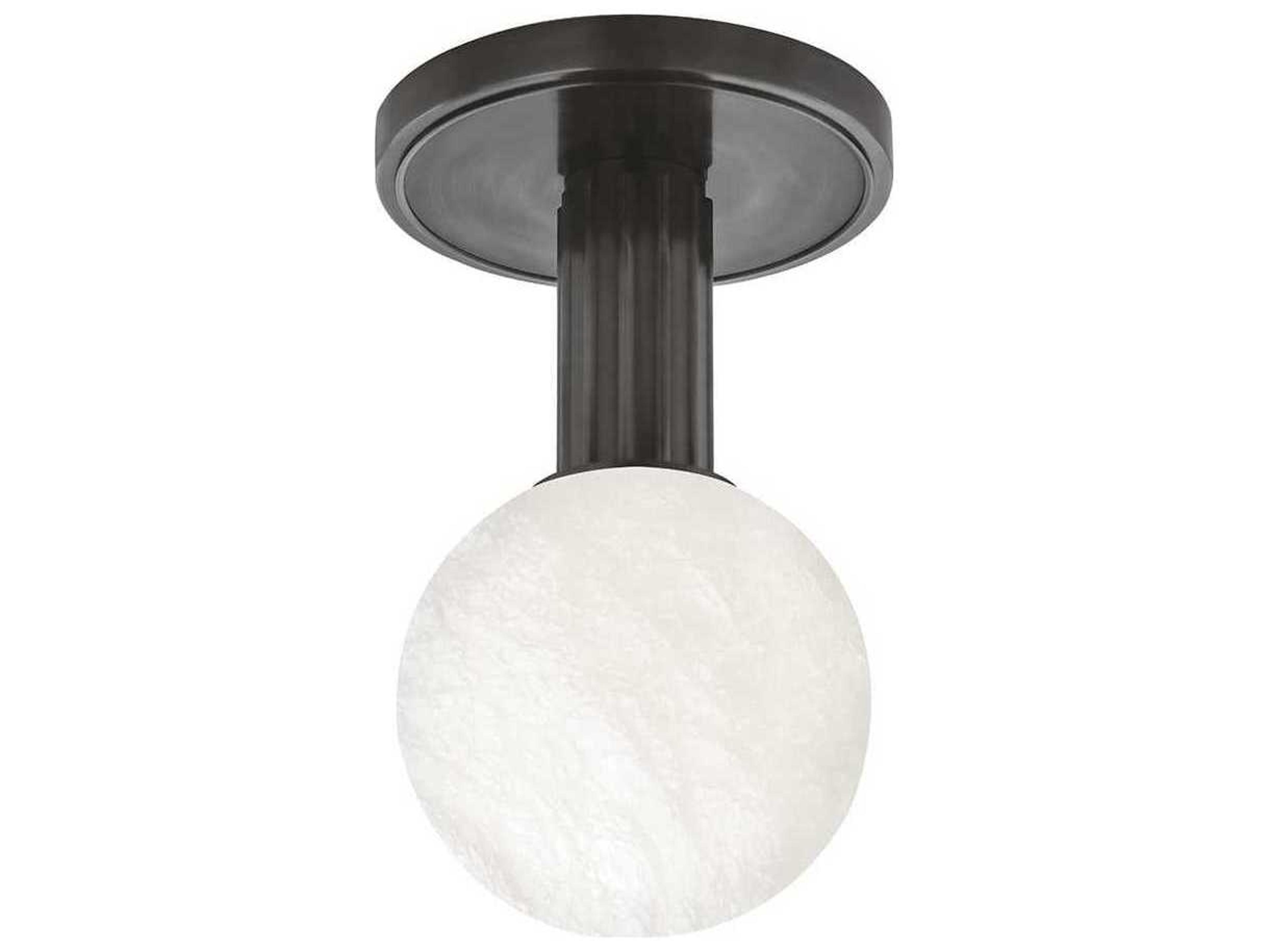 Hudson Valley Murray Hill 1-Light Distressed Bronze LED Globe Semi Flush Mount