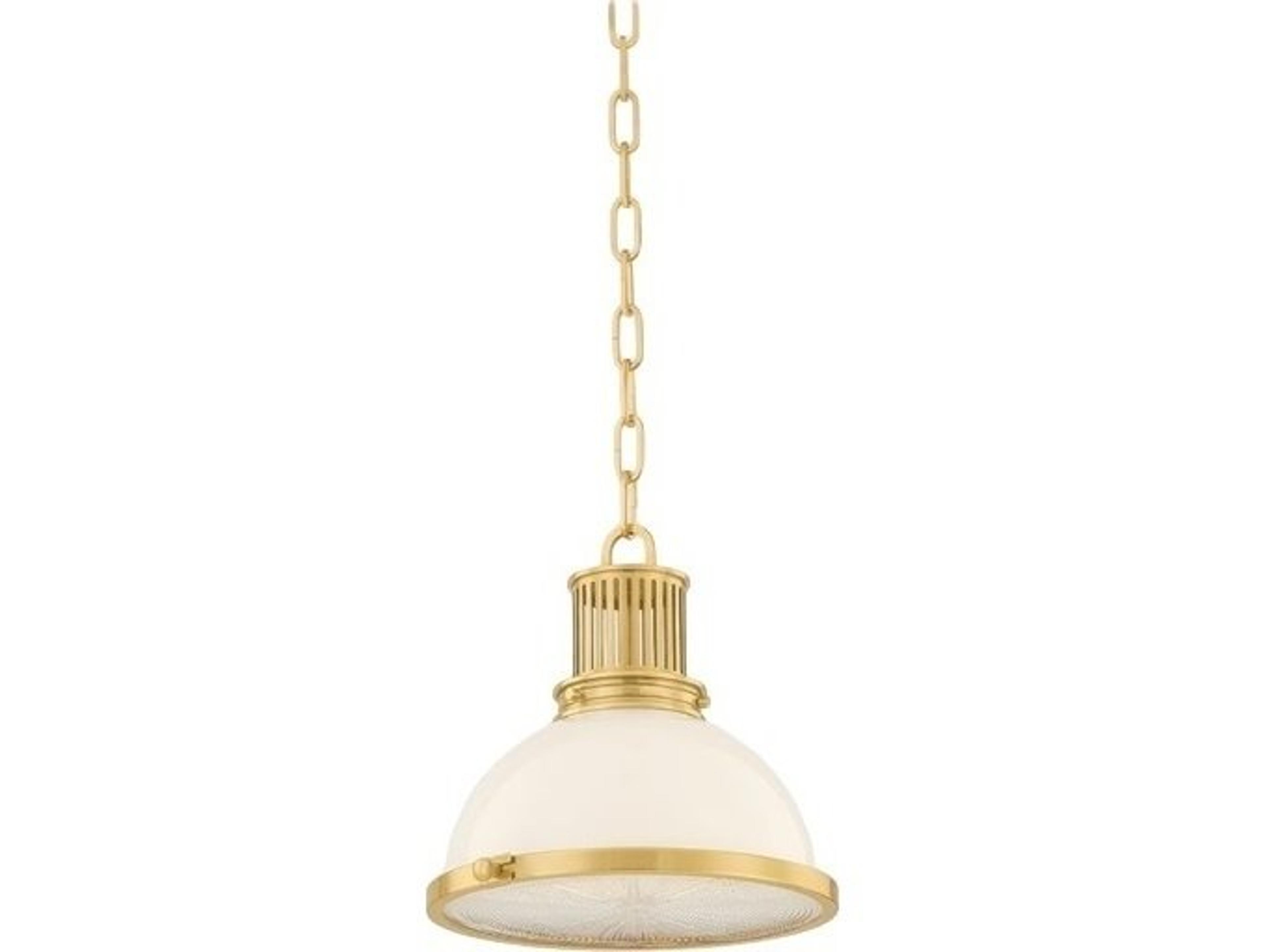 Pinesbridge 1-Light Aged Brass Dome Mini Pendant