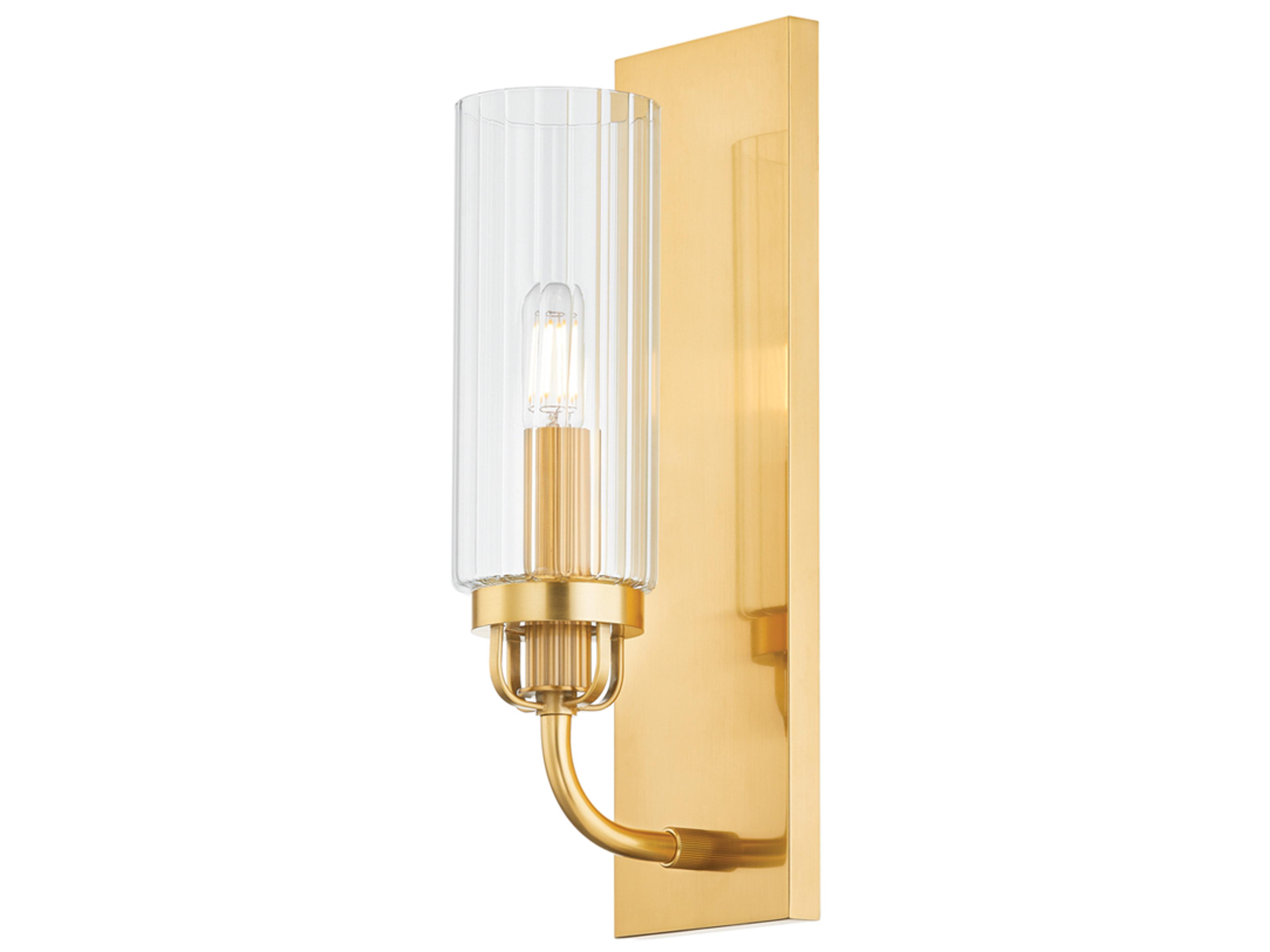 Hudson Valley Halifax 1-Light Aged Brass Wall Sconce